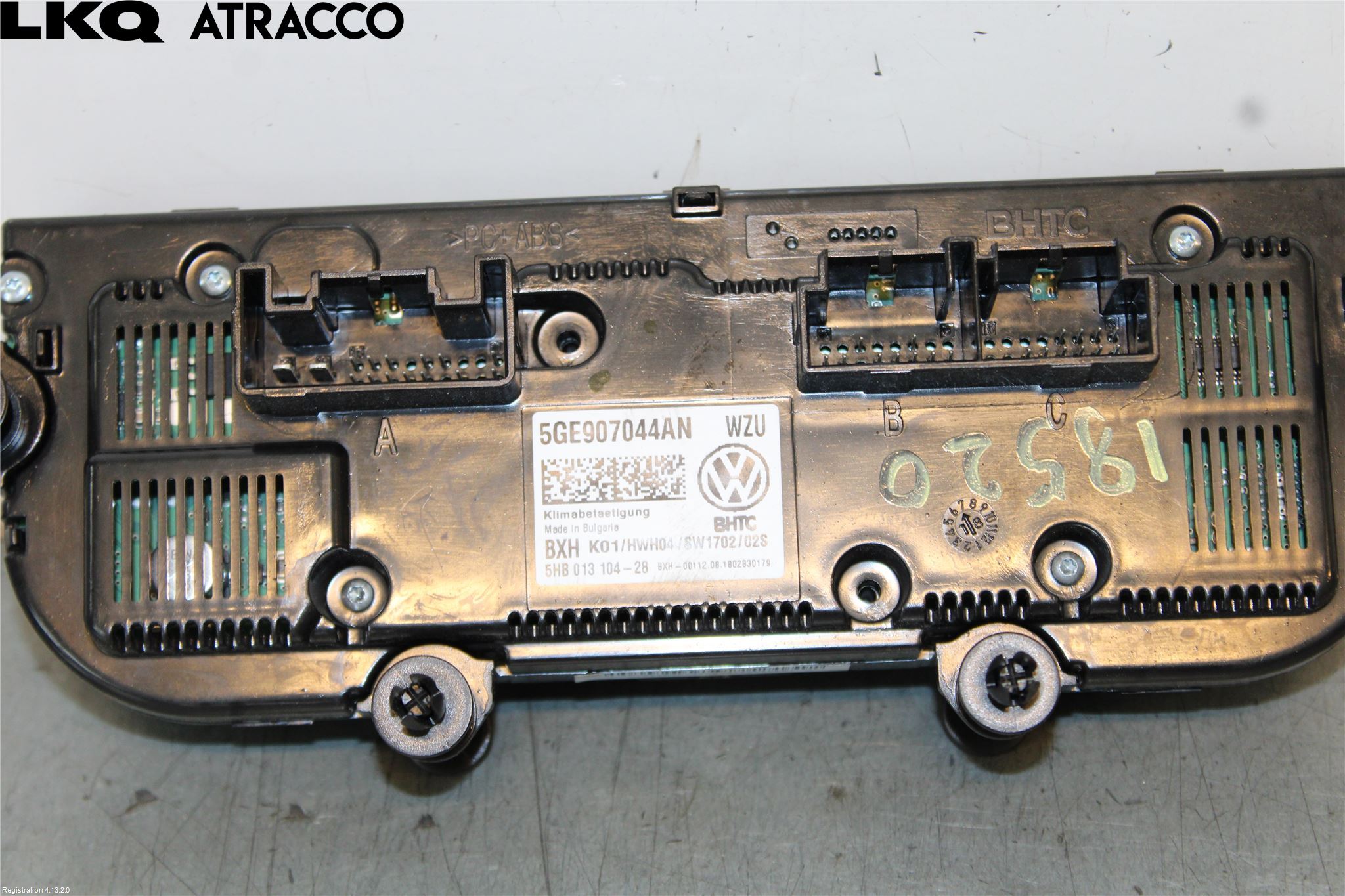Volkswagen VW GOLF / E-GOLF VII 13-20 Varme Ac Betjening-Display