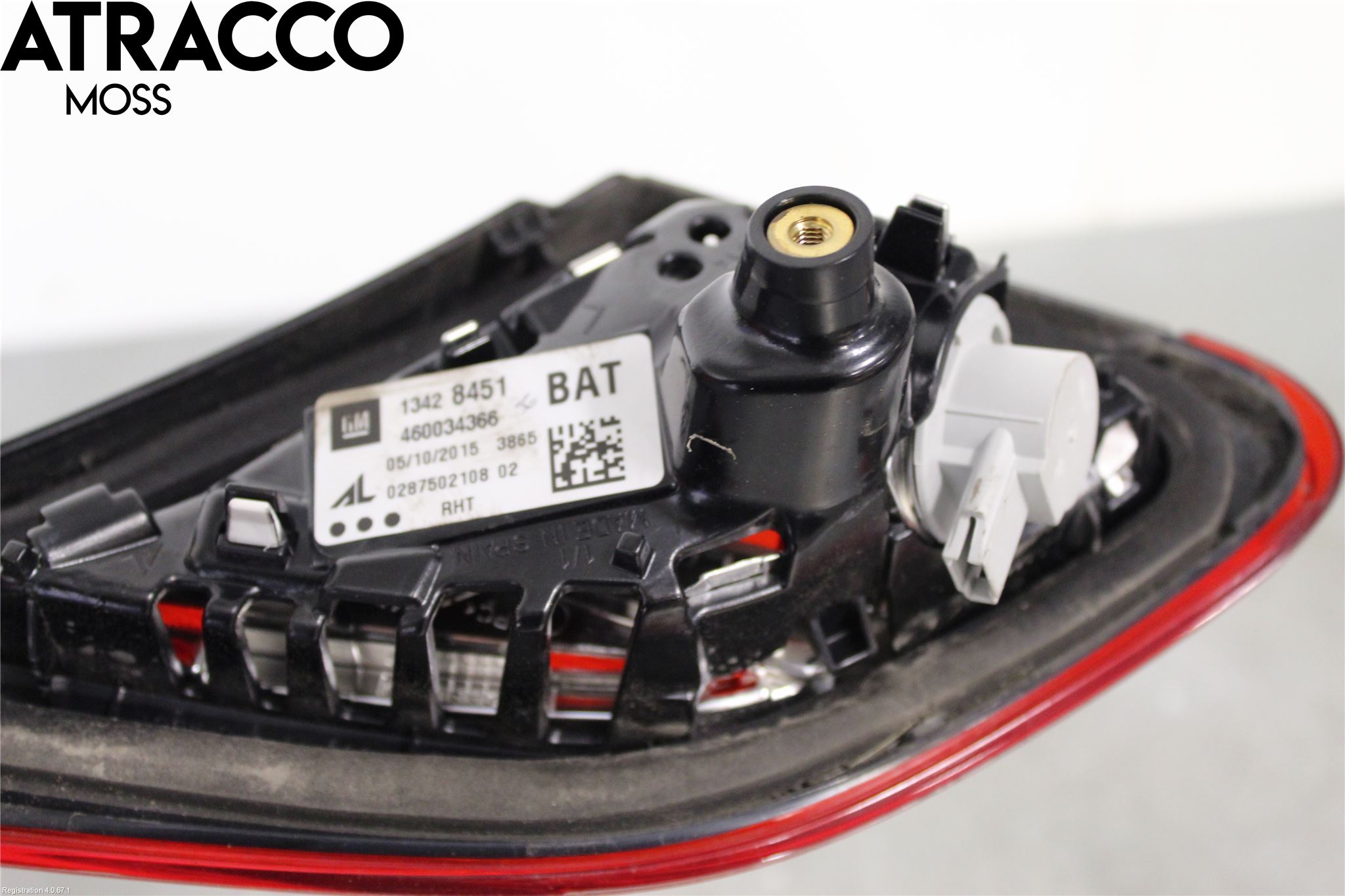 Opel CORSA E 15-19 Baklykt Venstre  På Luke(Indre