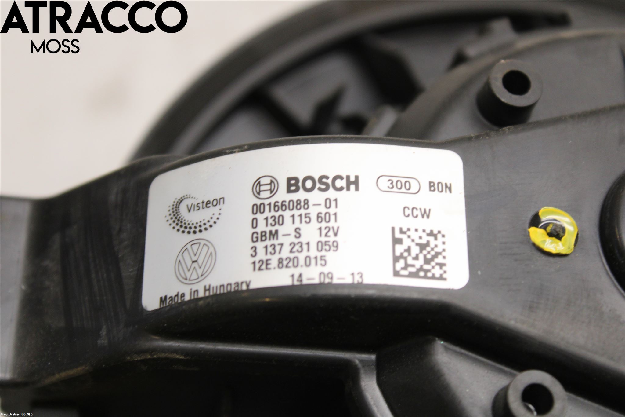 Volkswagen VW UP! / E-UP! Varme Ac Varmeapparatvifte