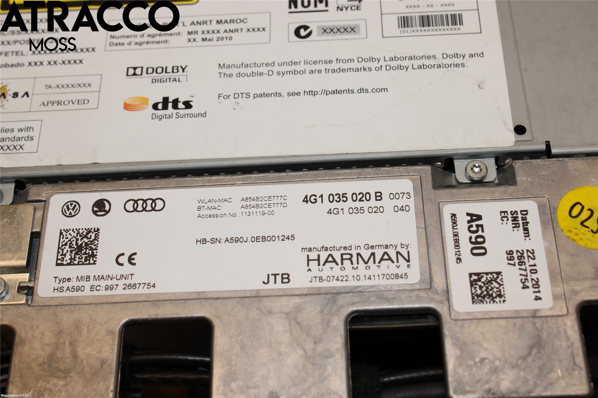 Audi A6/S6 4G 11-18 Stereo Radio Med Cd