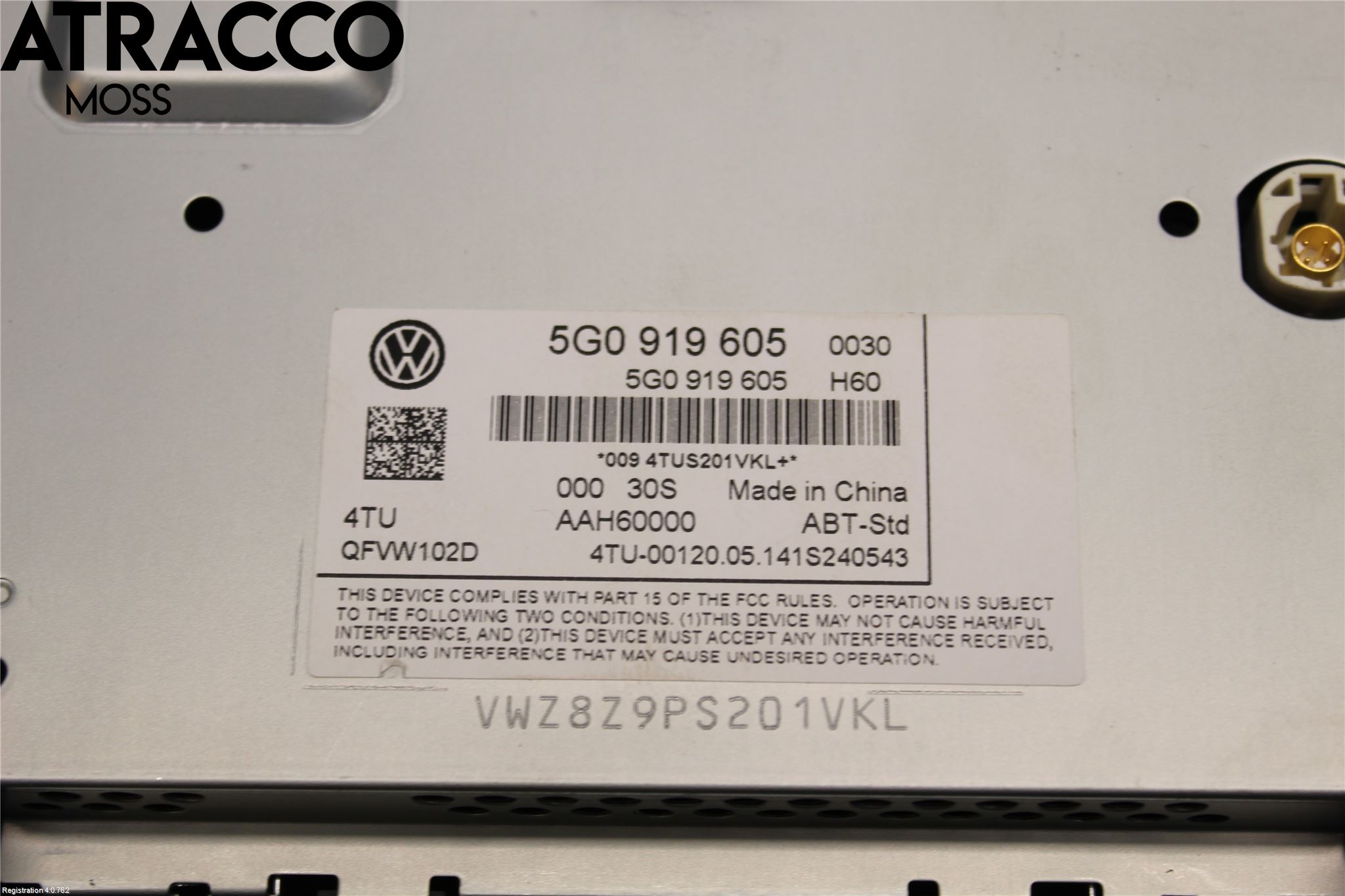 Volkswagen VW GOLF / E-GOLF VII 13-20 Multifunktionsdisplay