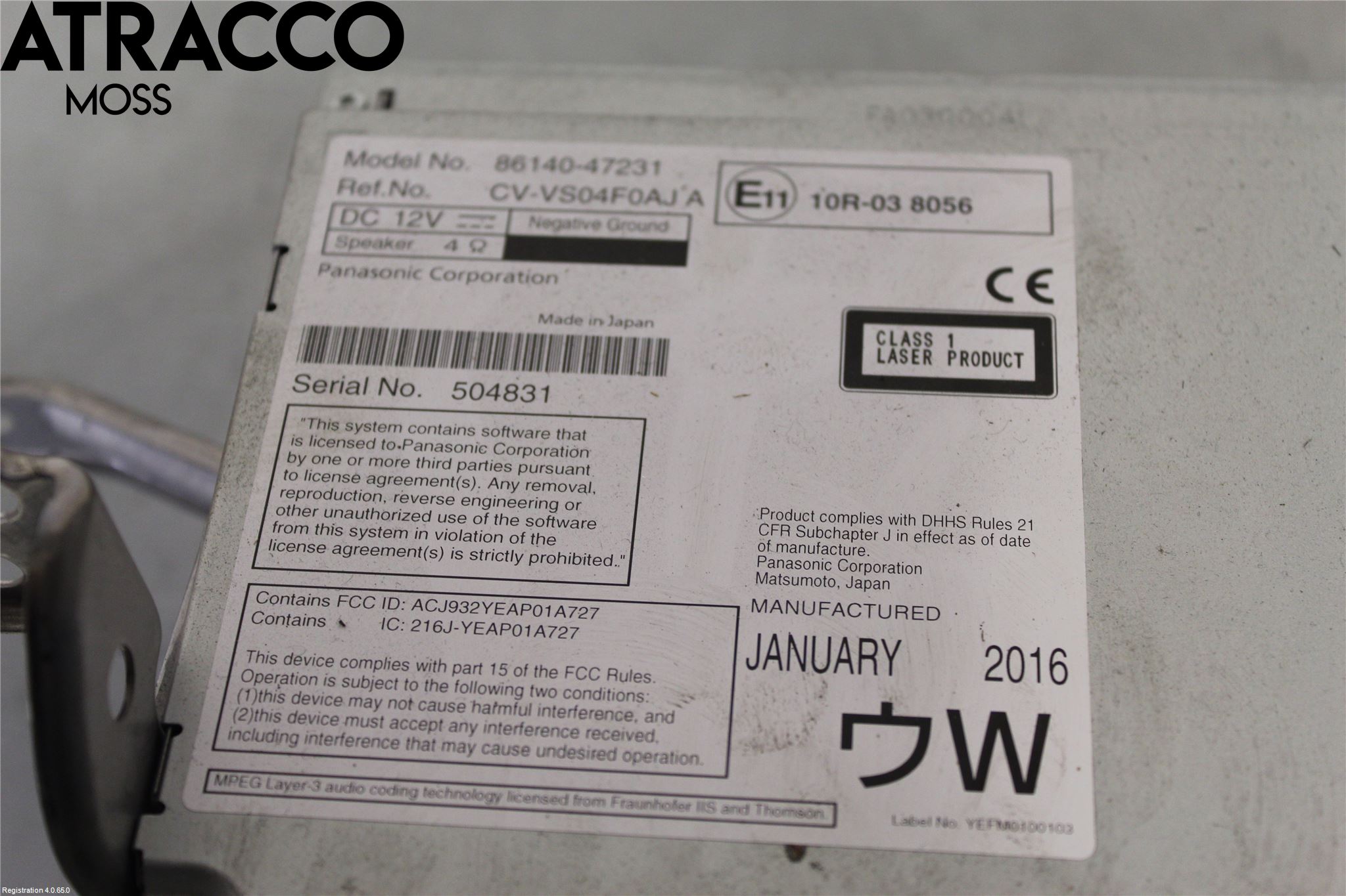 Toyota PRIUS+ ZVW40 12-20 Stereo Radio Med Cd