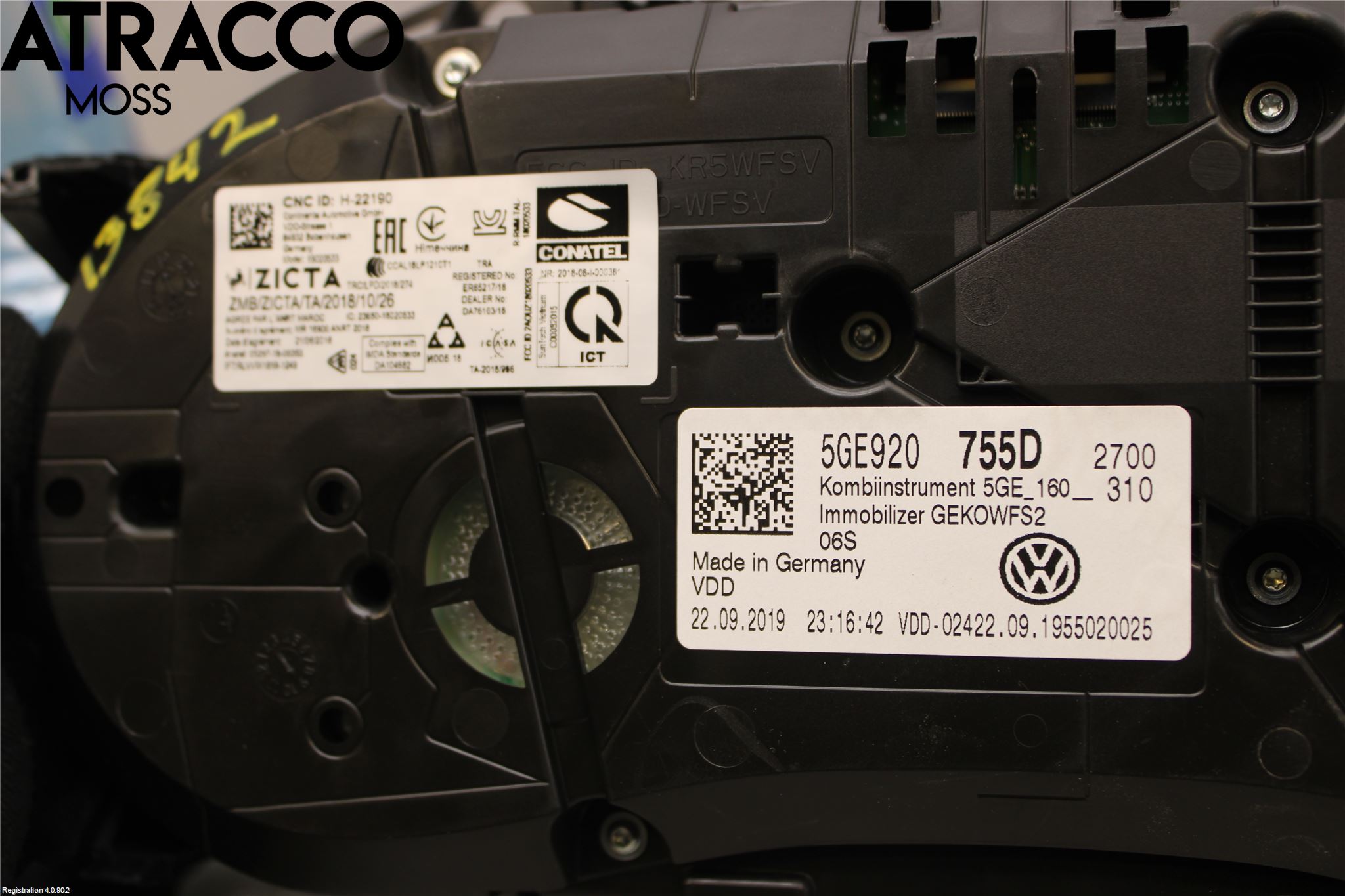 Volkswagen VW GOLF / E-GOLF VII 13-20 Instr Kombinert