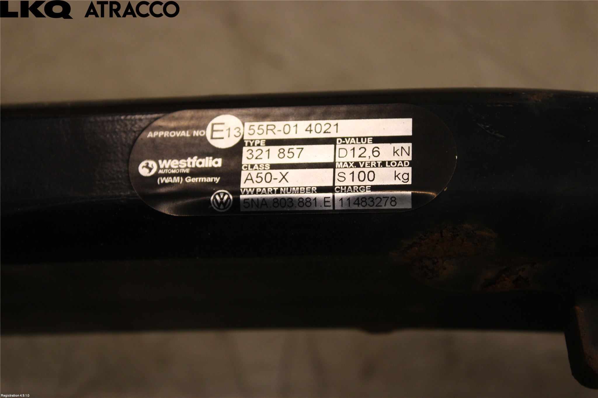 Volkswagen VW TIGUAN 16-24 Tilhengerfeste