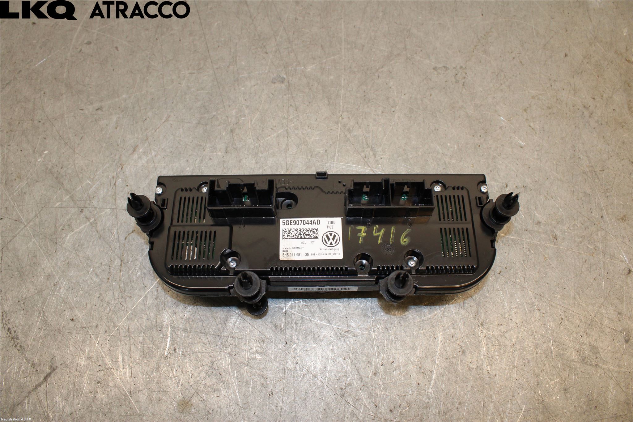 Volkswagen VW GOLF / E-GOLF VII 13-20 Varme Ac Betjening-Display