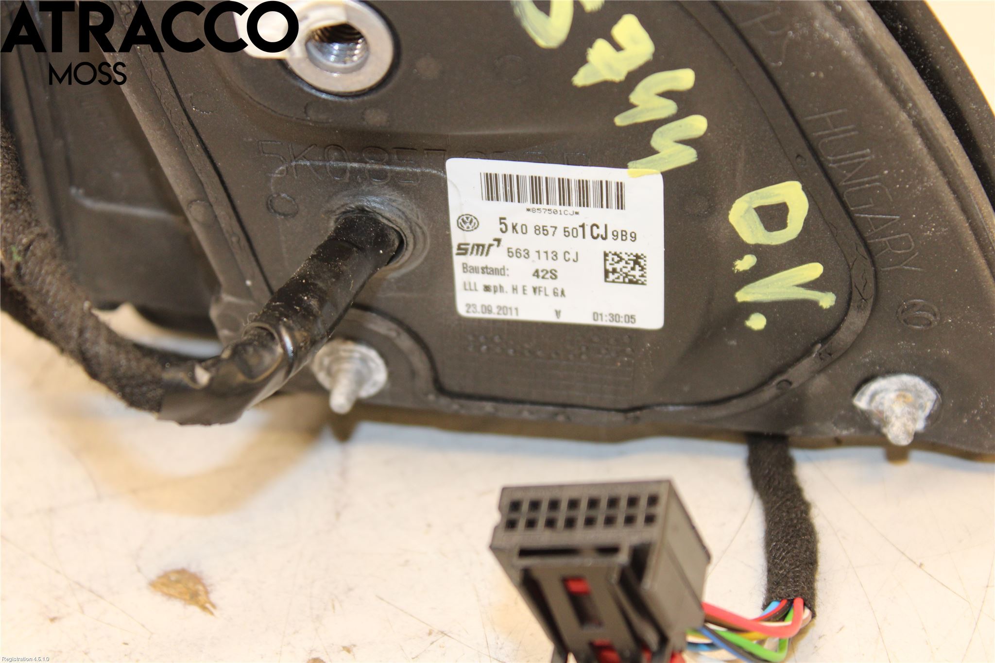 Volkswagen VW GOLF VI 09-13 Speil V M-El Justering