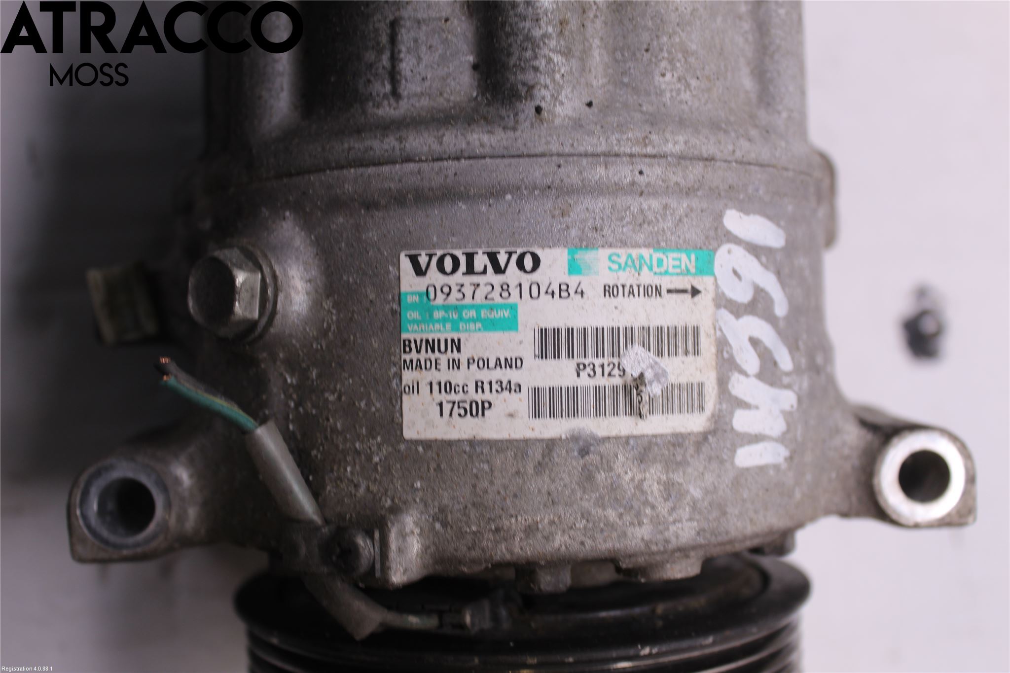 Volvo V40 12-19 Varme Ac Kompressor