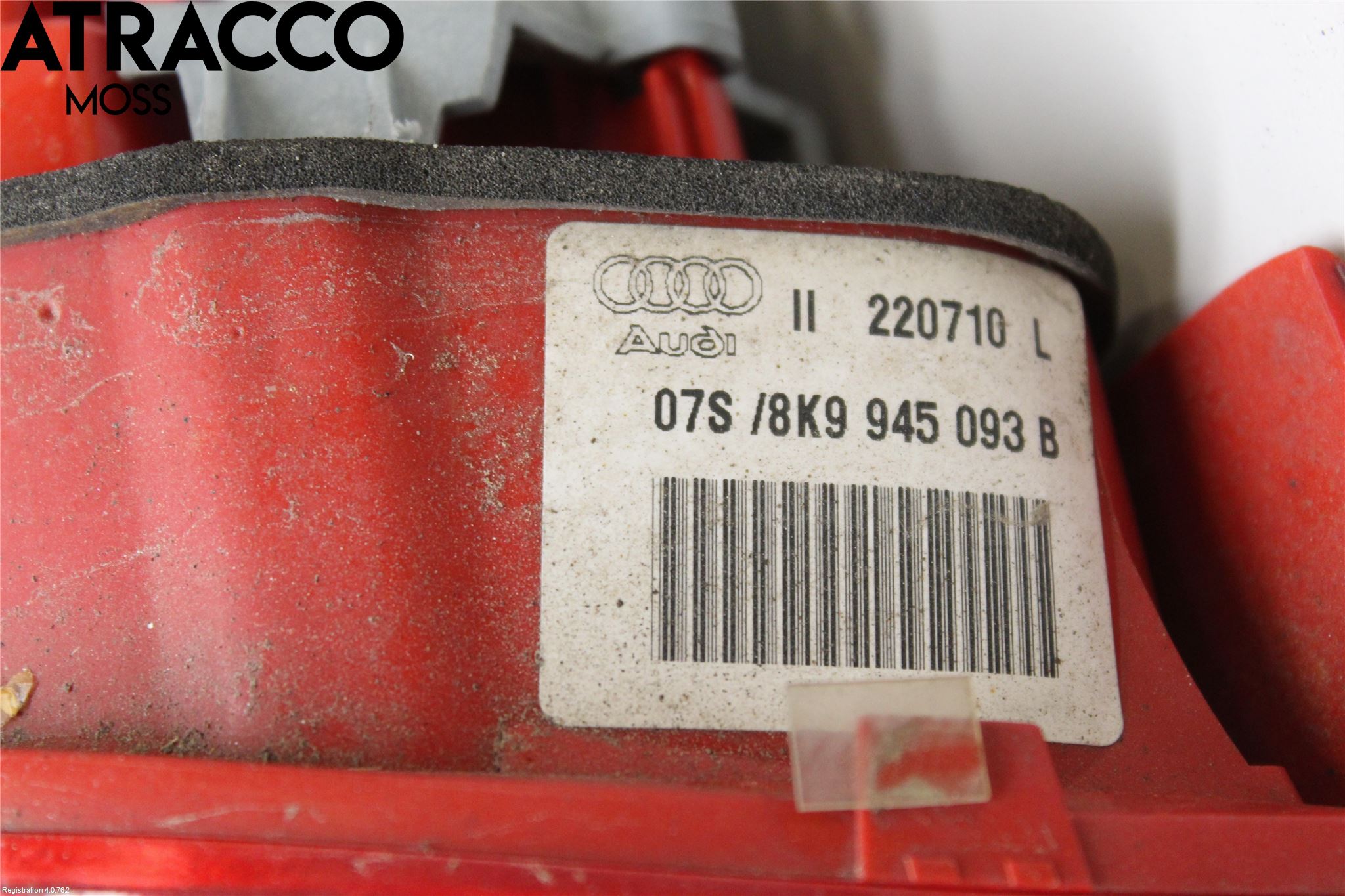 Audi A4/S4 08-11 Baklykt Venstre  På Luke(Indre