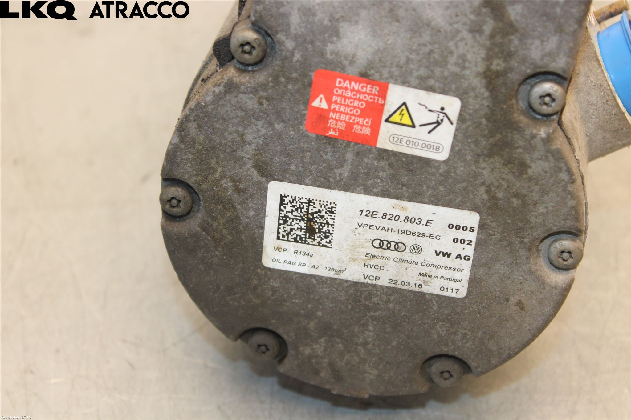 Volkswagen VW GOLF / E-GOLF VII 13-20 Varme Ac Kompressor