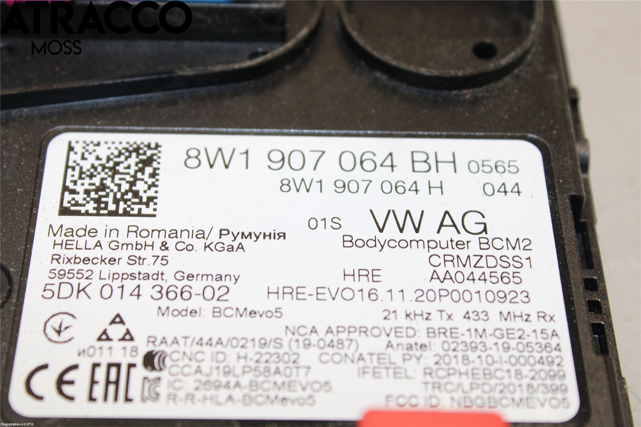 Audi E-TRON, S GE 19- Styreenhet Klima