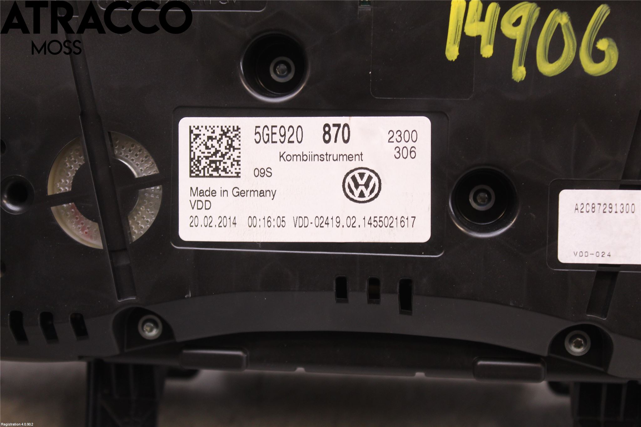 Volkswagen VW GOLF / E-GOLF VII 13-20 Instr Kombinert