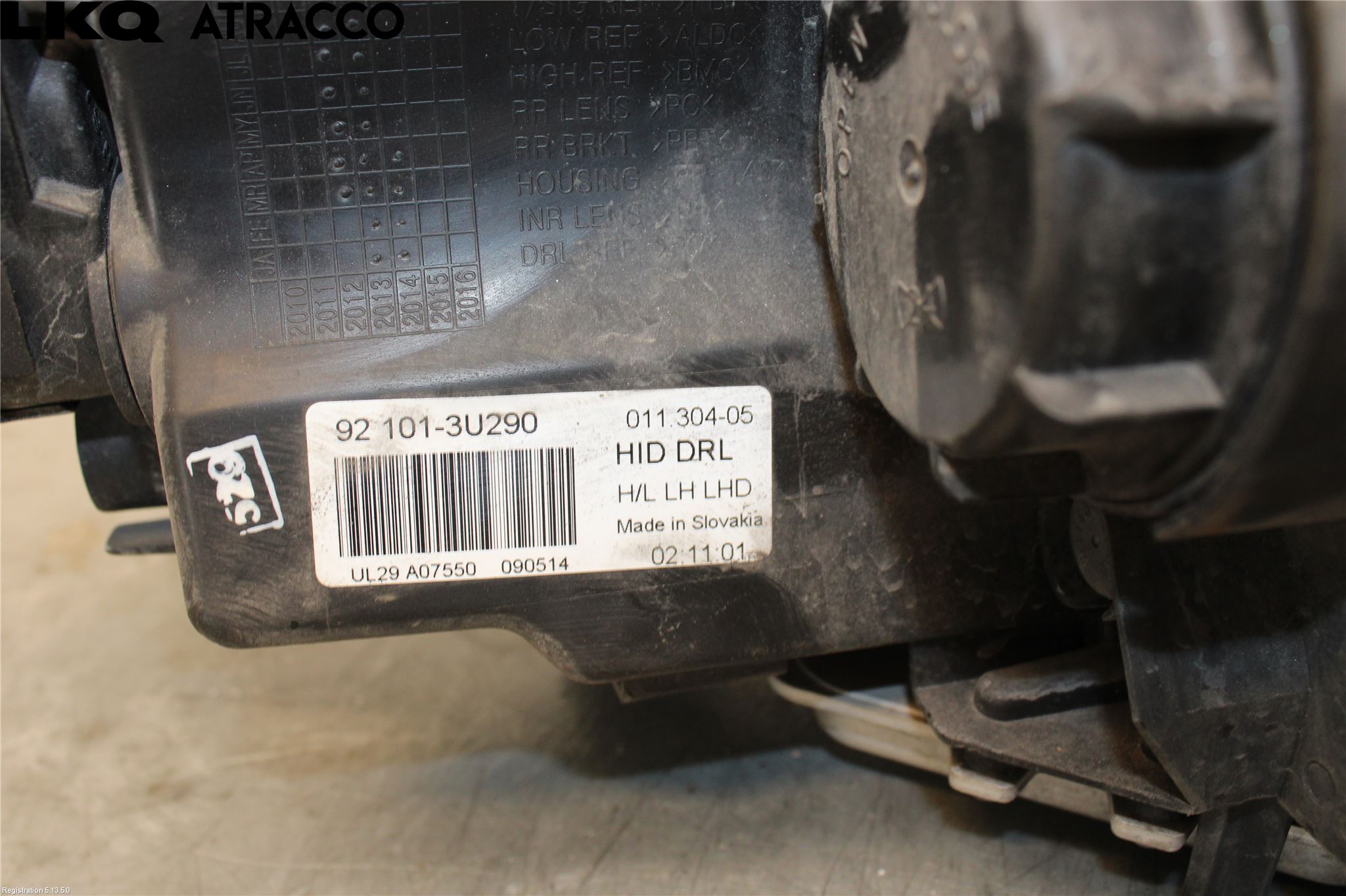 Kia SPORTAGE (SL) 11-15 Frontlykt Venstre