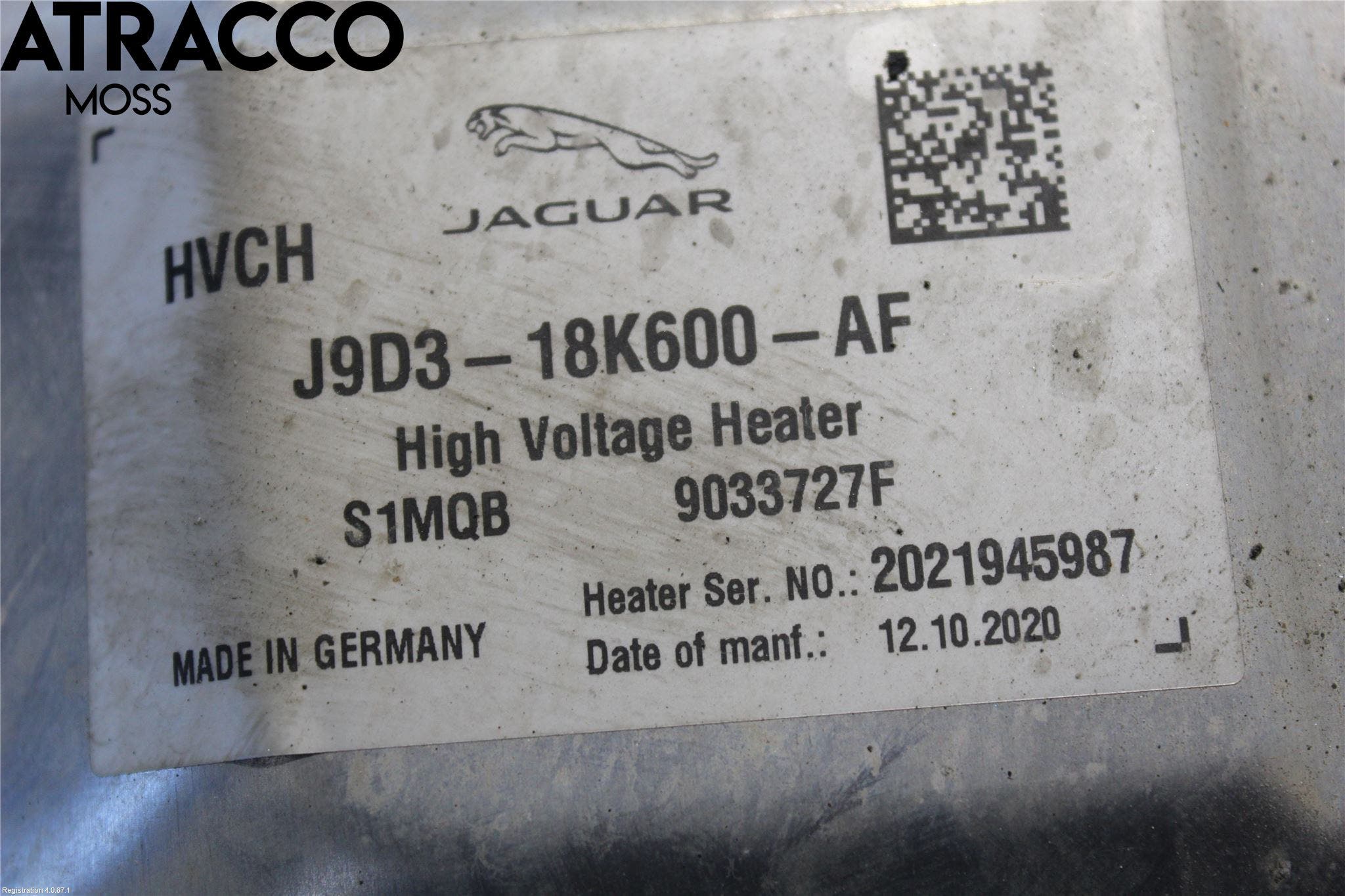 Jaguar I-PACE 18- Värme Cellpaket/Elektriskt