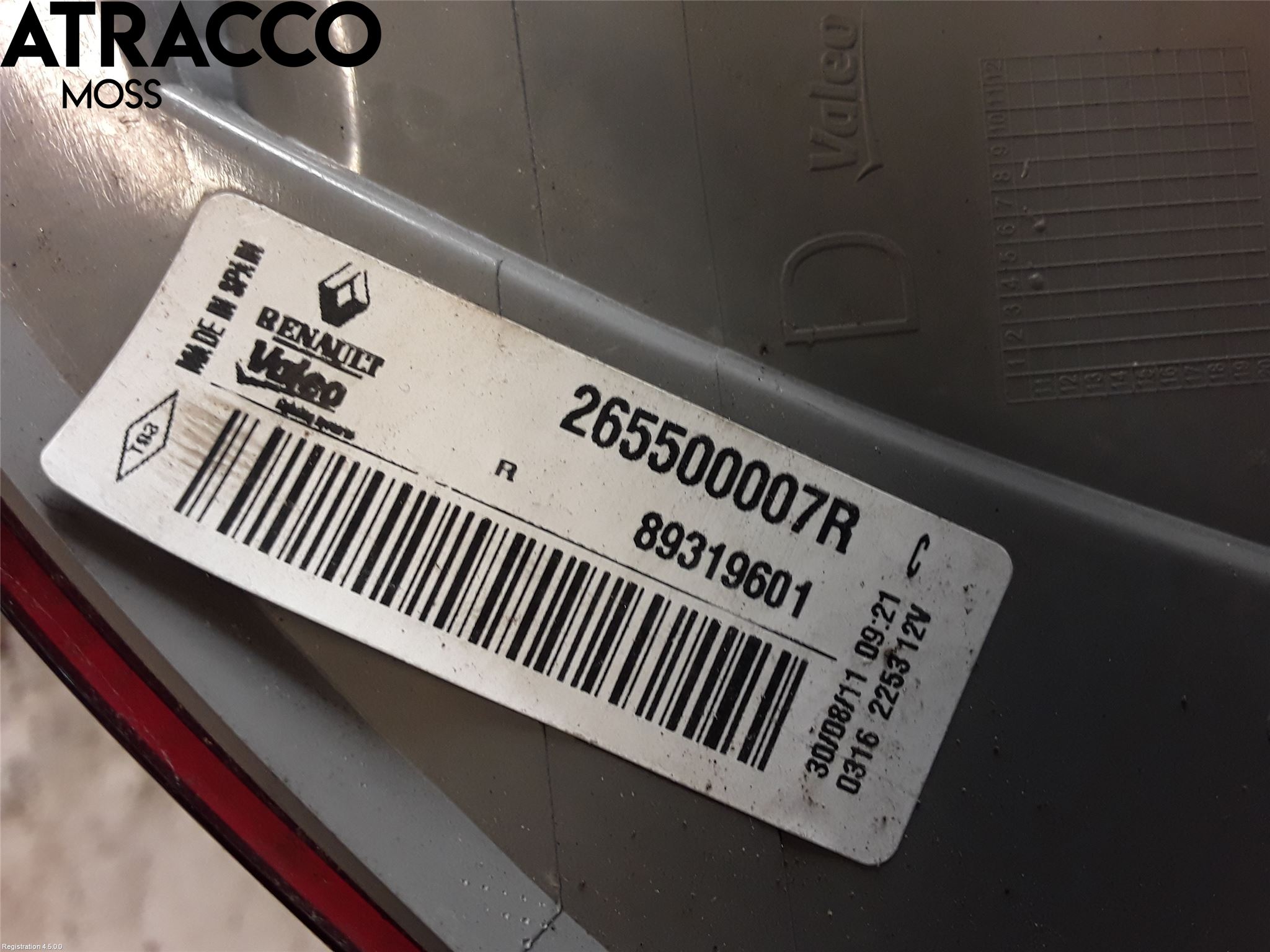 Renault MEGANE III 09-15 Baklykt Høyre