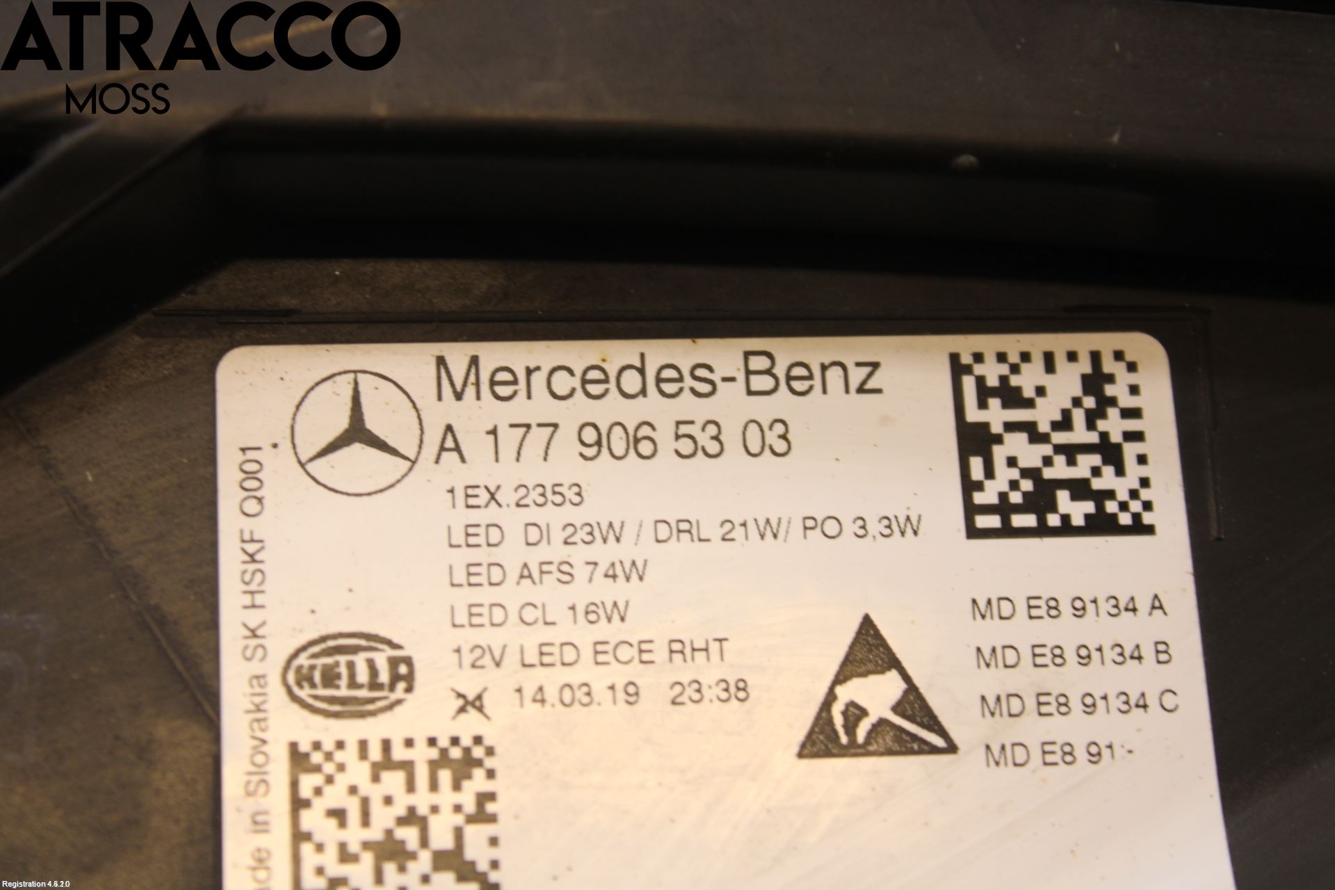 Mercedes-Benz MB A-KLASS (W177) 18- Frontlykt Venstre