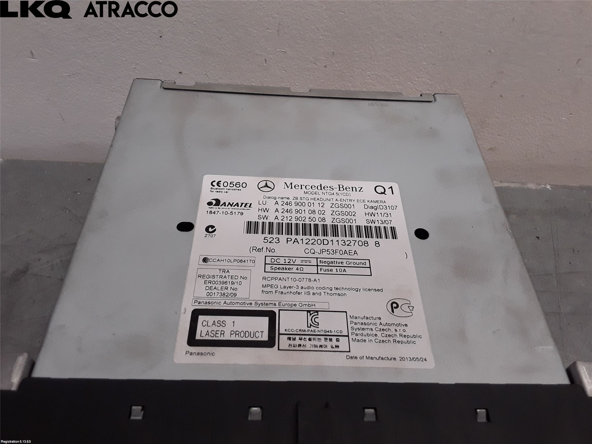 Mercedes-Benz MB A-KLASS (W176) 13-18 Stereo Radio