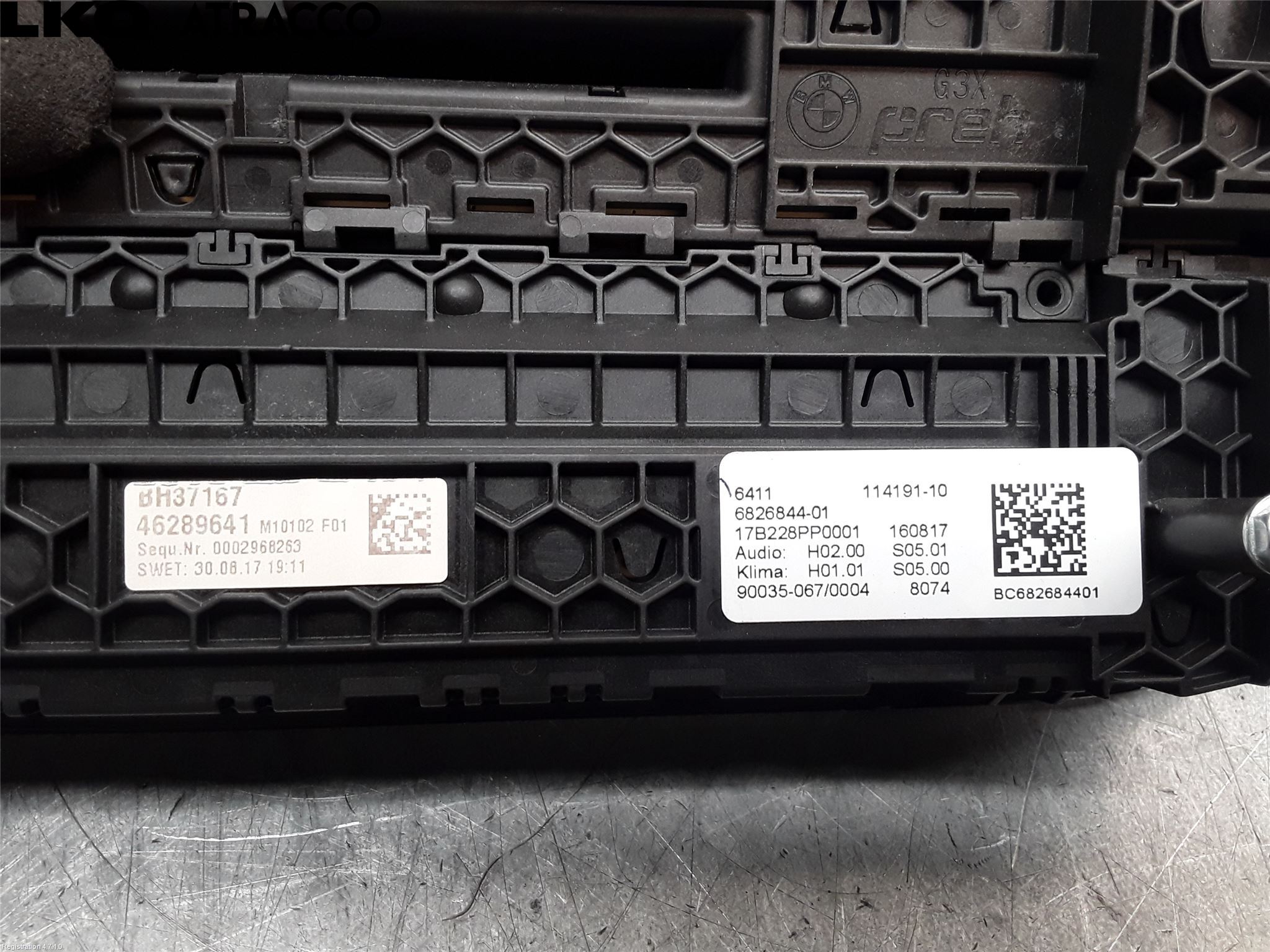 BMW 5 G30/G31/F90 17-23 Varme Ac Betjening-Display
