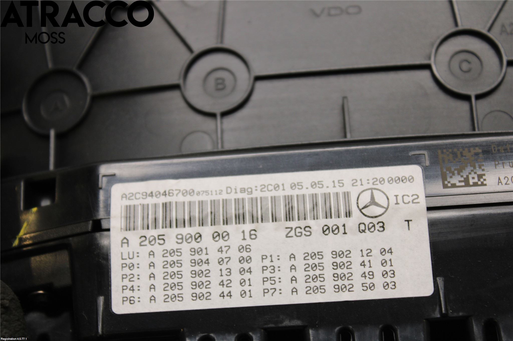 Mercedes-Benz MB C-KLASS (W205) 14-21 Instr Kombinert