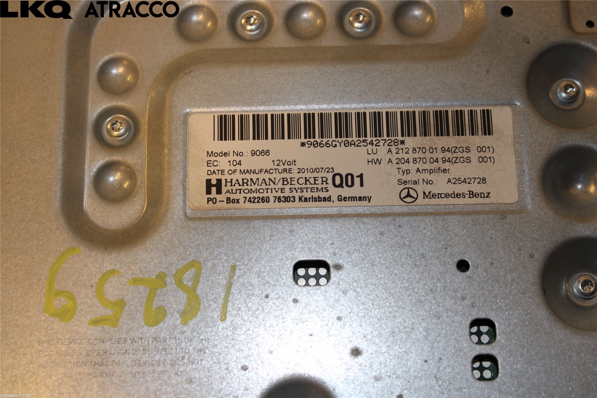 Mercedes-Benz MB E-KLASS (W212) 09-16 Stereo Forsterker