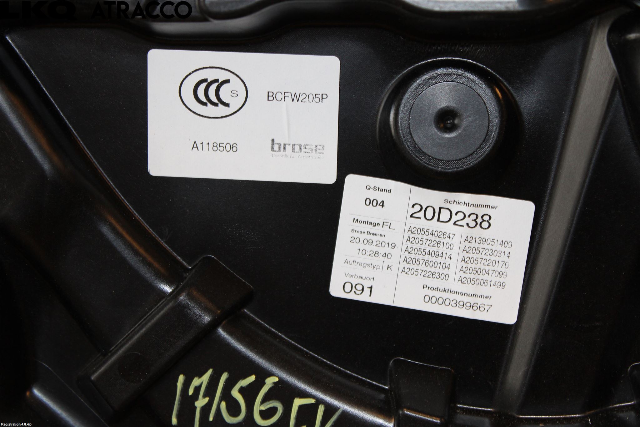 Mercedes-Benz MB C-KLASS (W205) 14-21 Vindusheis El Komp