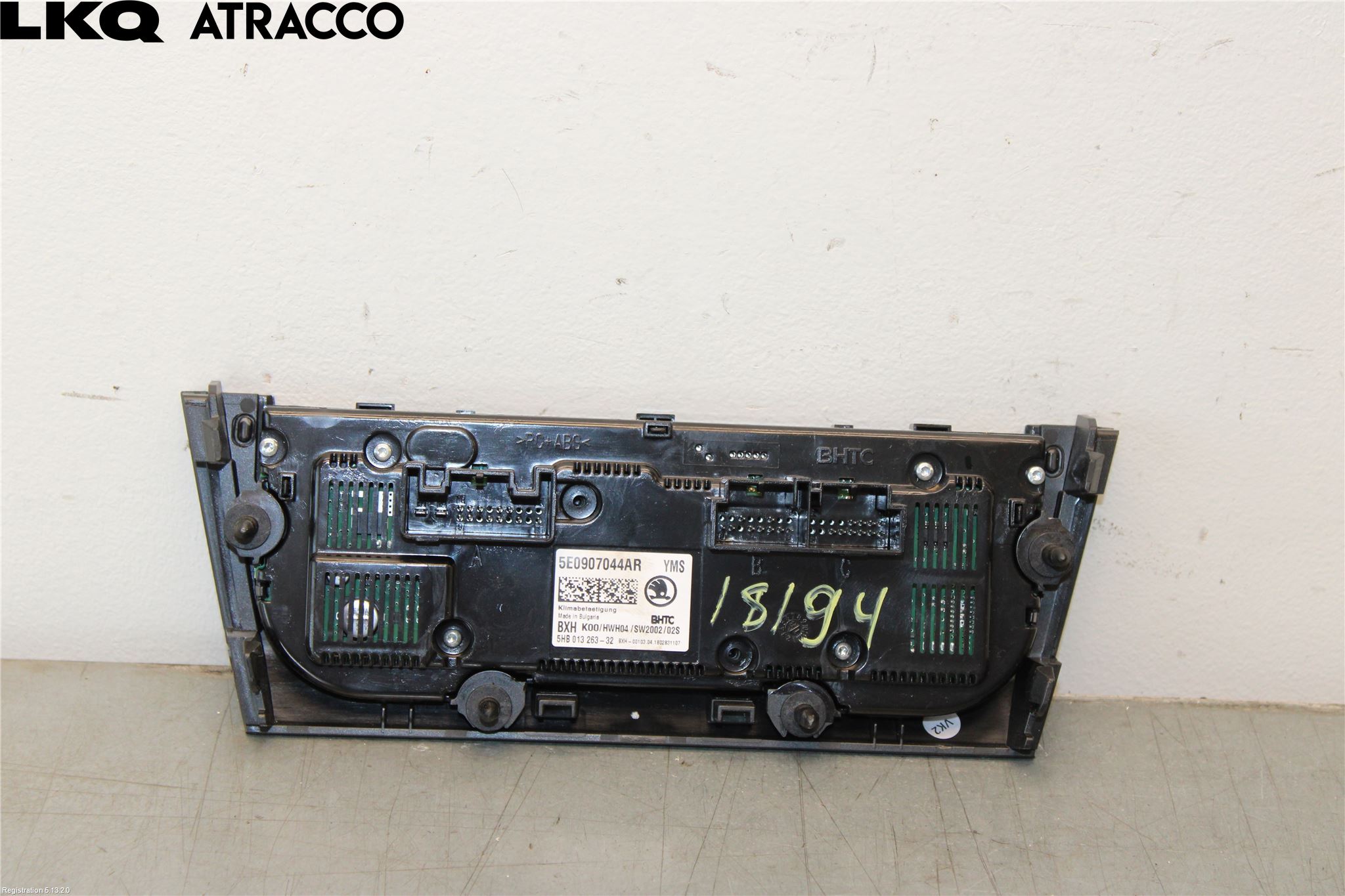 Skoda OCTAVIA (5E) 13-20 Varme Ac Betjening-Display