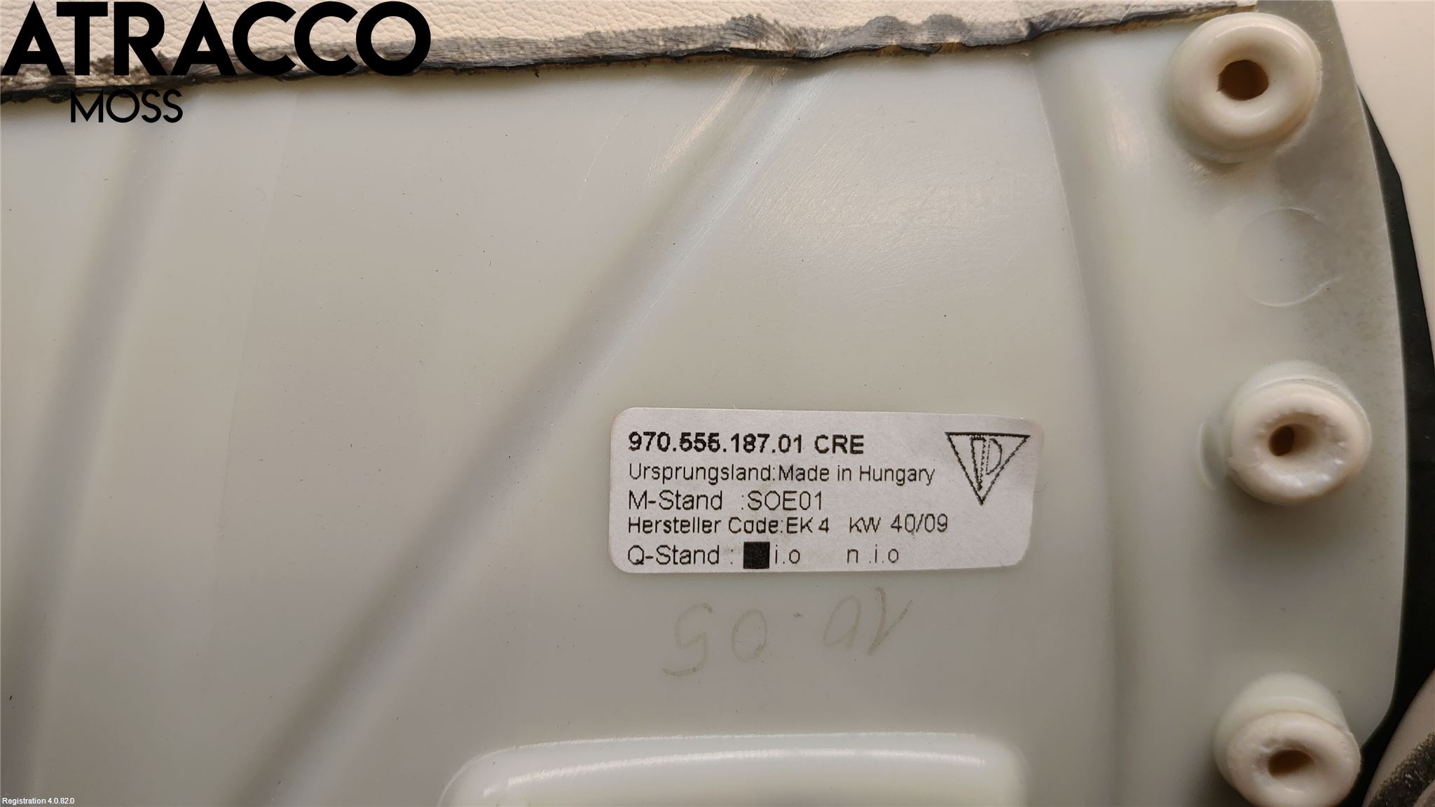 Porsche PANAMERA 09- Innr Deksel A-B-C Stolpe