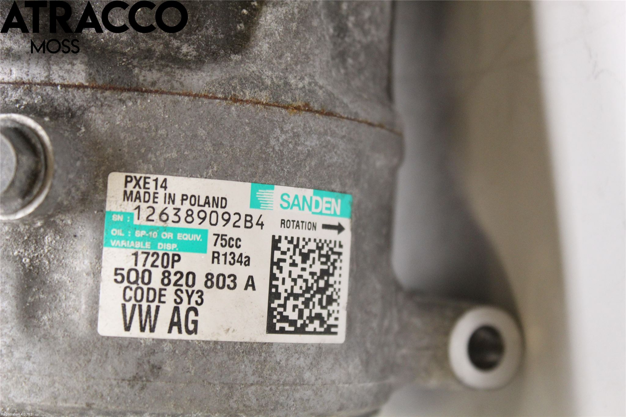 Volkswagen VW GOLF / E-GOLF VII 13-20 Varme Ac Kompressor