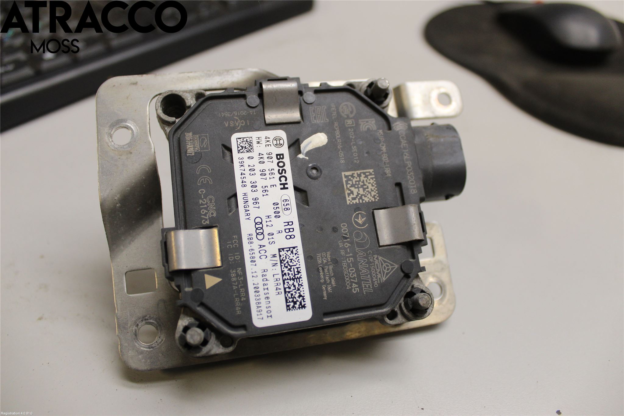 Audi E-TRON, S GE 19- Sensor Kollisjonsbeskyttelse