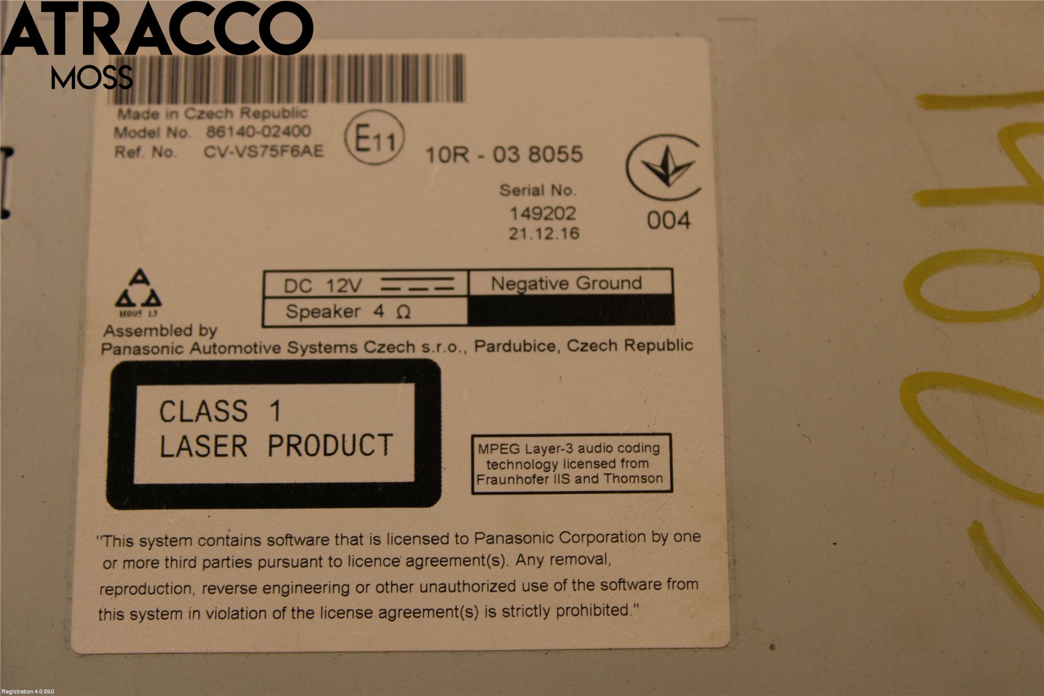 Toyota AURIS 13-19 Stereo Radio Med Cd