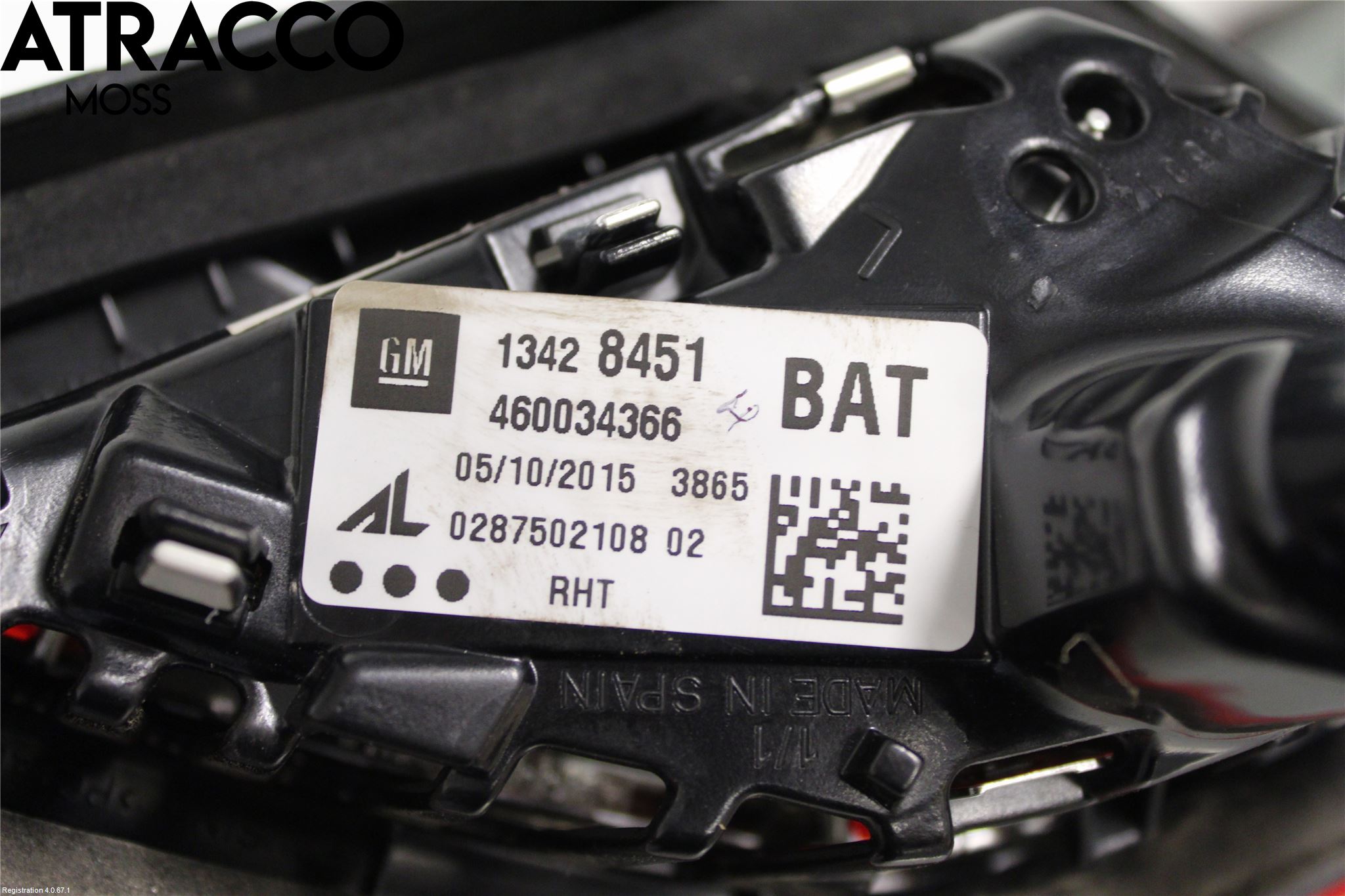 Opel CORSA E 15-19 Baklykt Venstre  På Luke(Indre