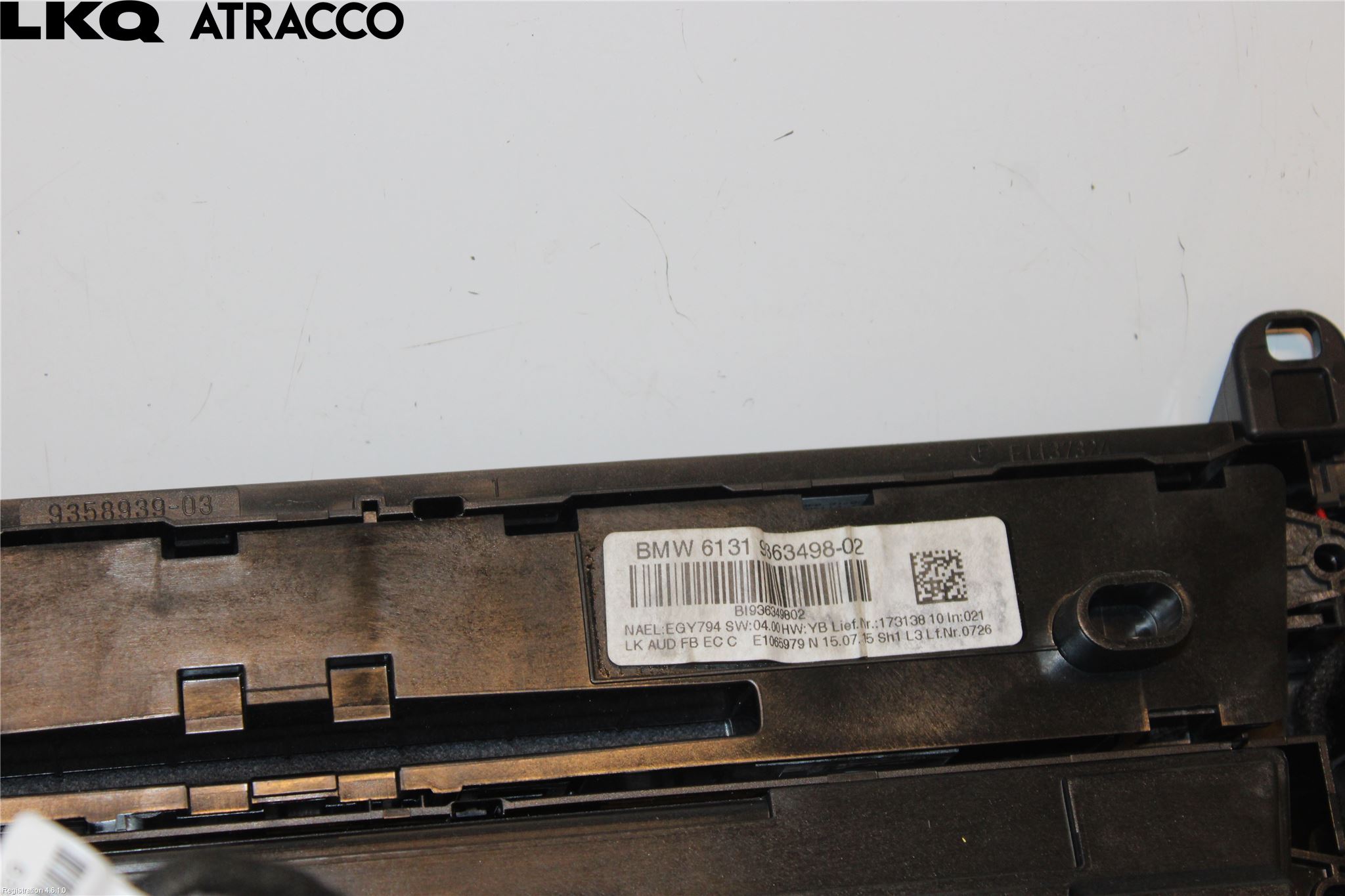 BMW 3 F30/F31/F80 12-19 Varme Ac Betjening-Display