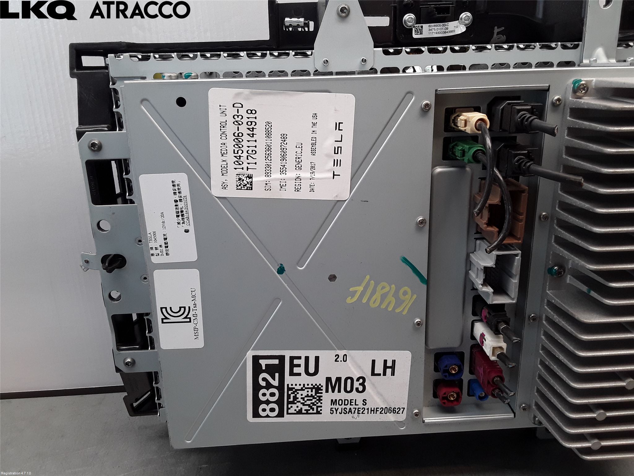 Tesla MODEL S 13- Multifunktionsdisplay