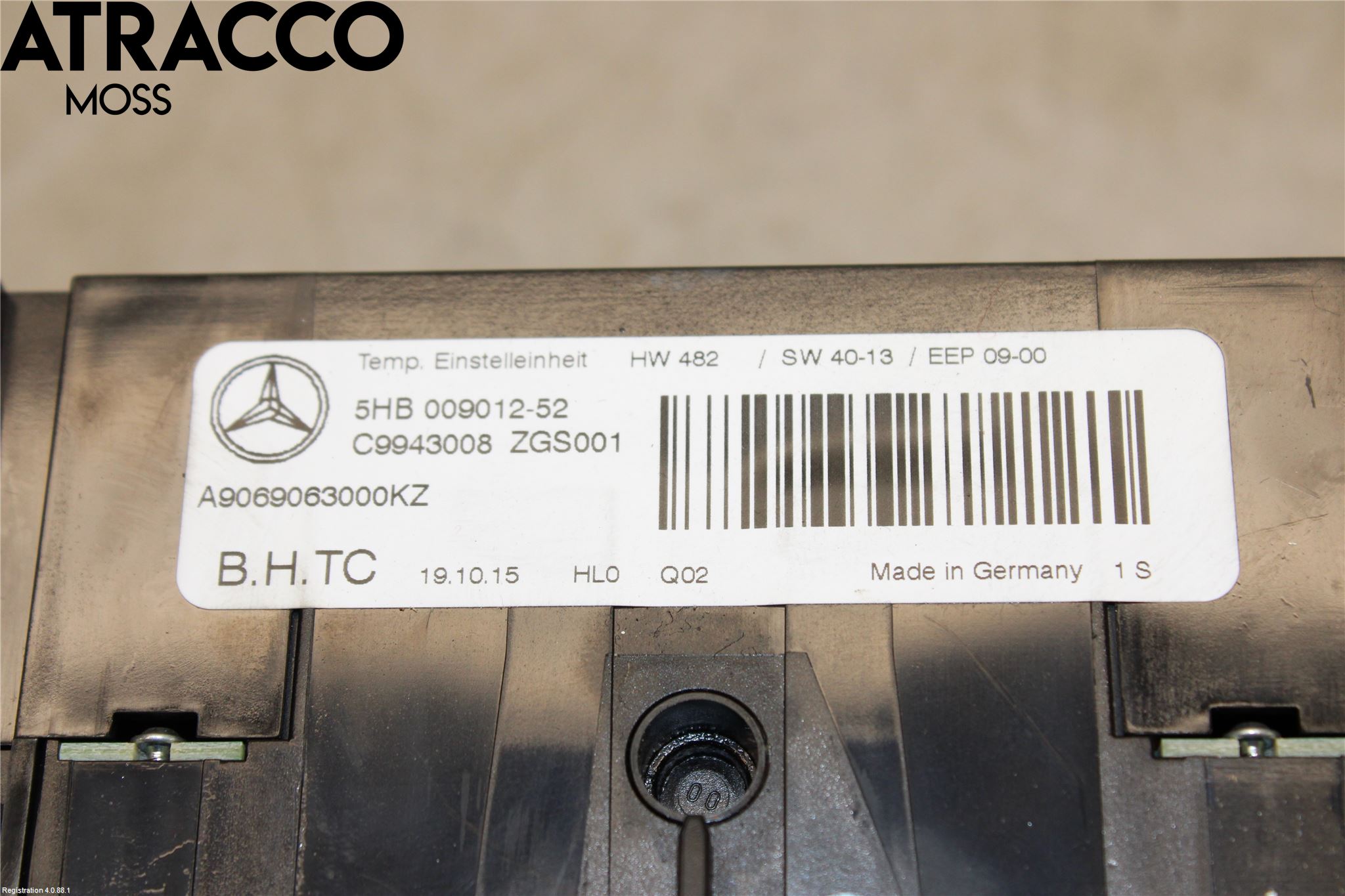 Mercedes-Benz MB SPRINTER (W906) 06-18 Varme Ac Betjening-Display