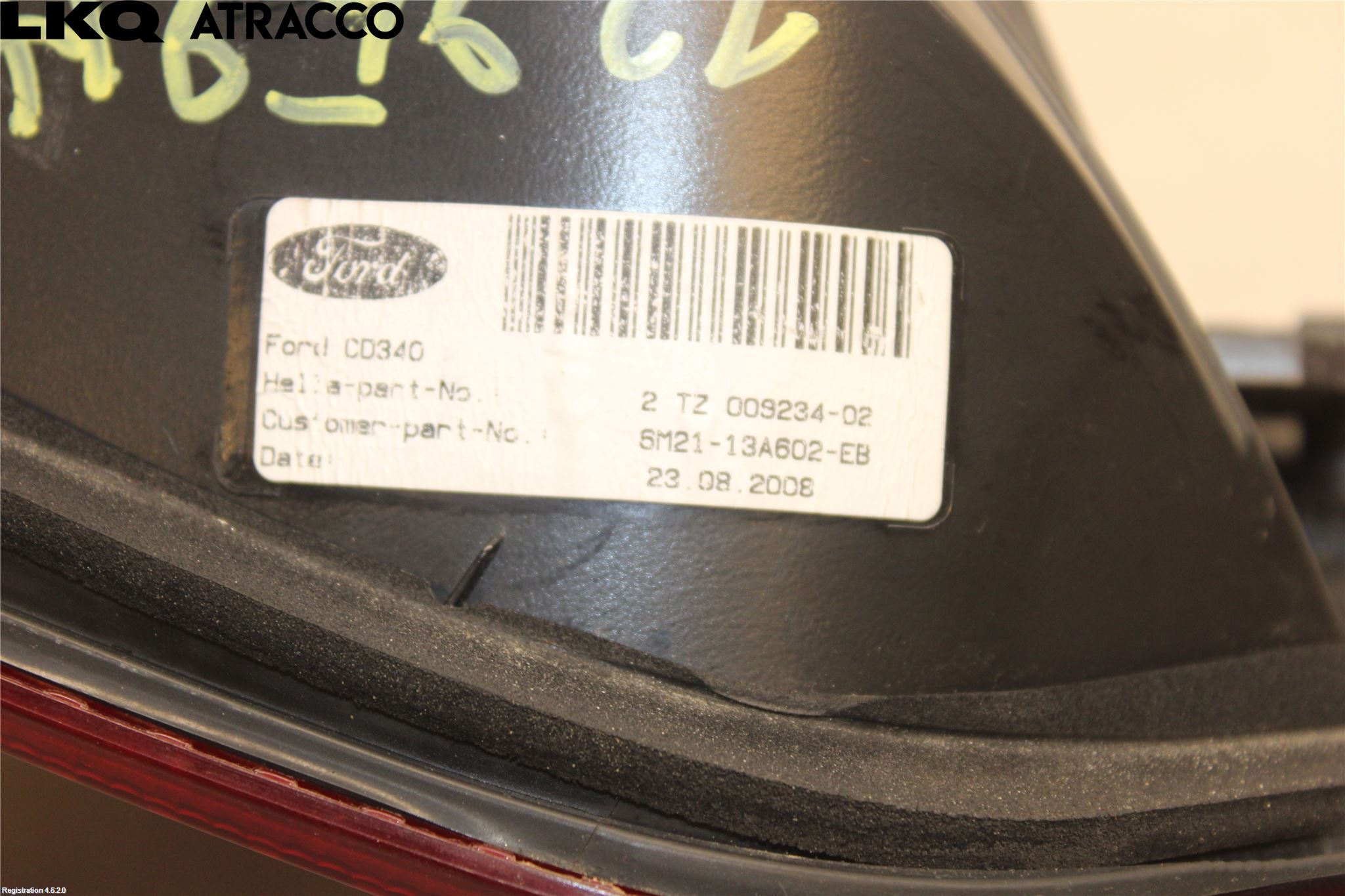 Ford GALAXY 06-15 Baklykt Høyre  På Luke(Indre)