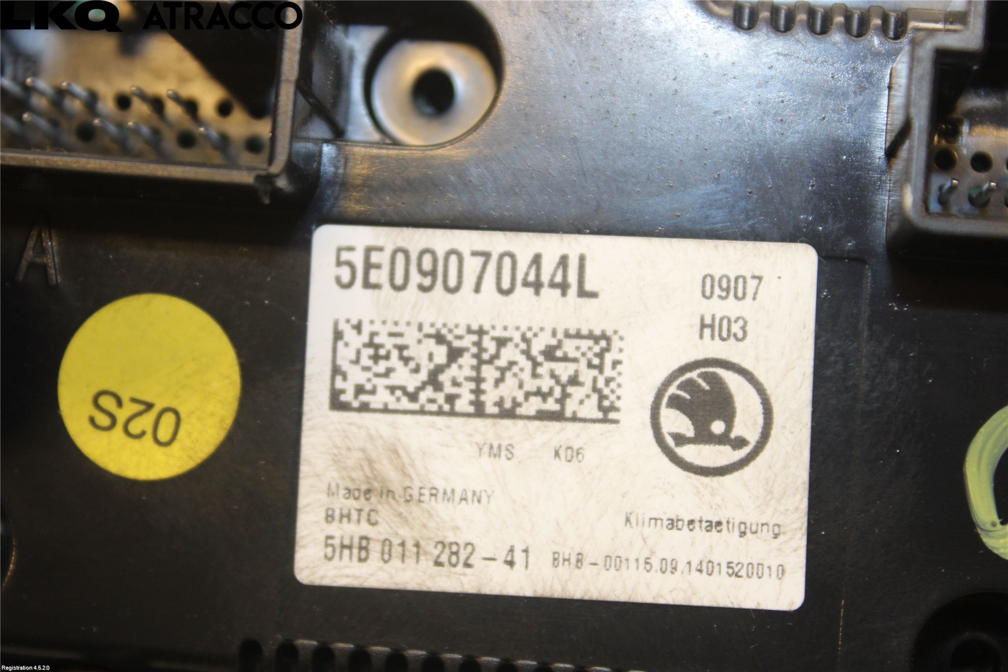 Skoda OCTAVIA (5E) 13-20 Varme Ac Betjening-Display