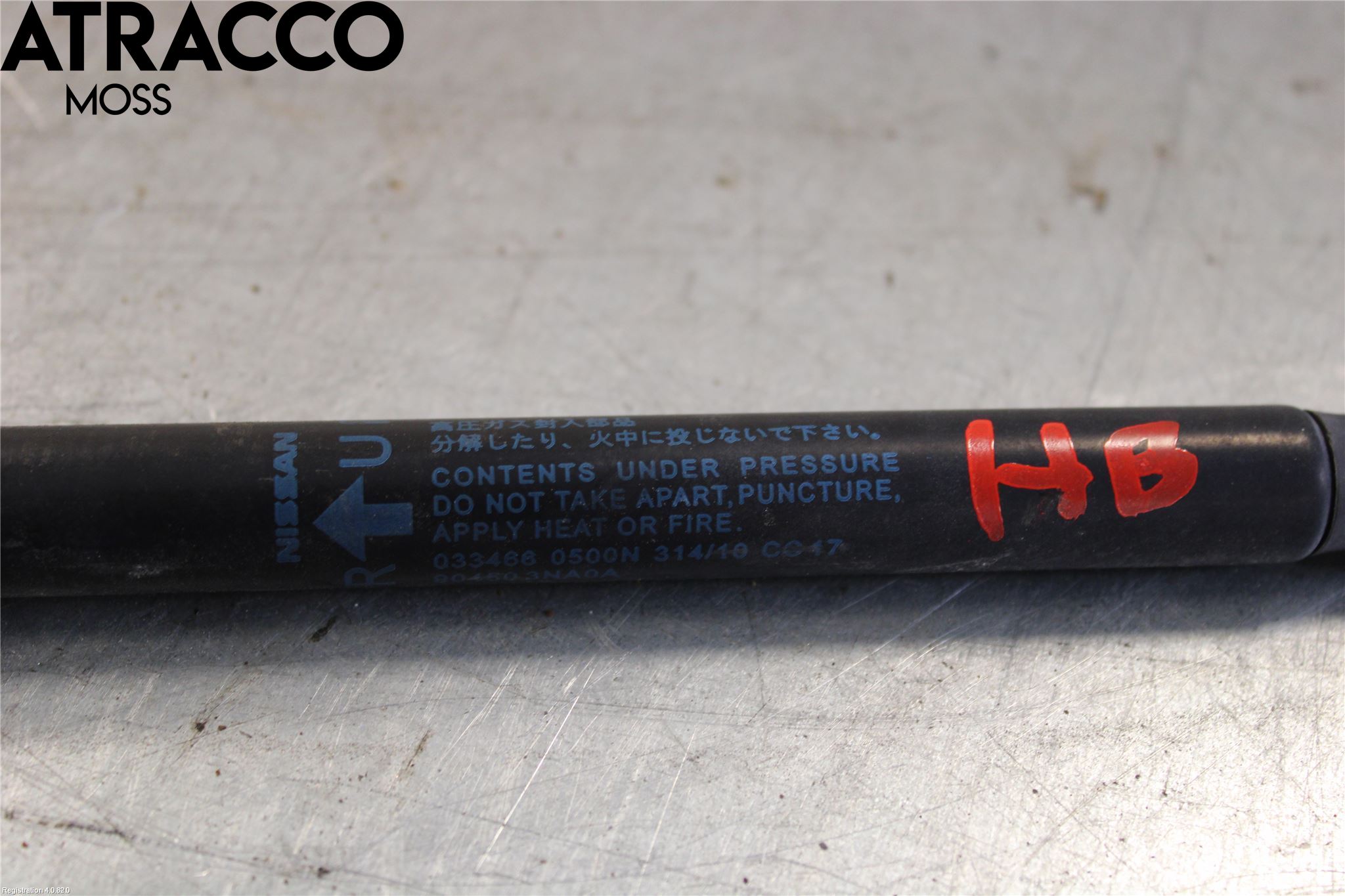 Nissan LEAF 11-17 Bakluke Demper-Gassfjær