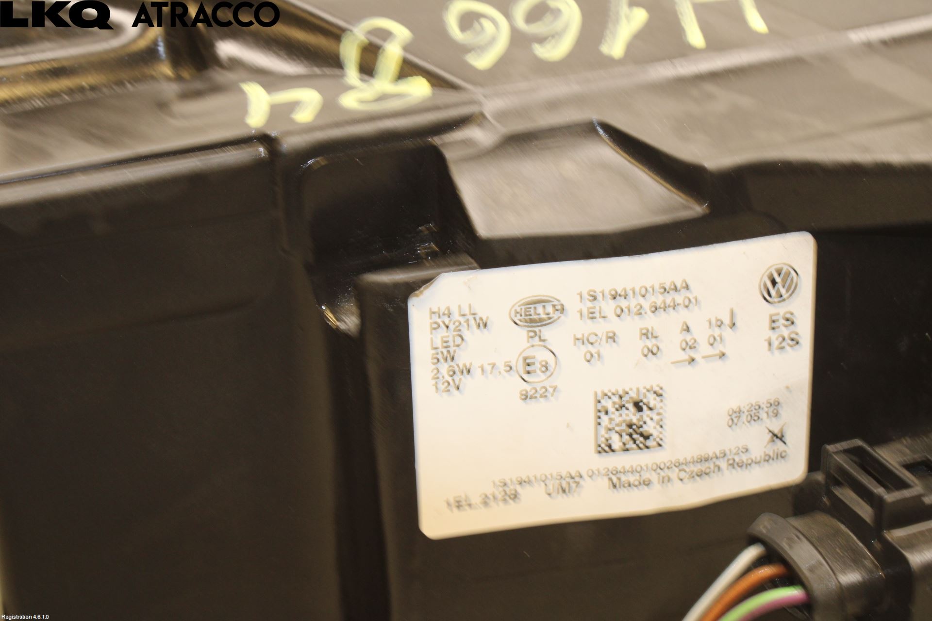 Volkswagen VW UP! / E-UP! Frontlykt Høyre