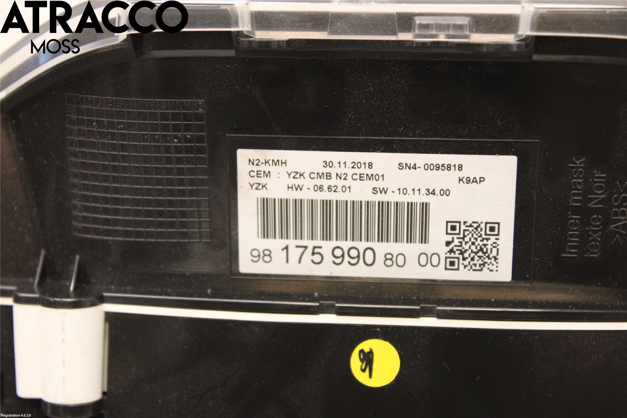 Peugeot PARTNER/E-PARTNER 19- Instr Kombinert