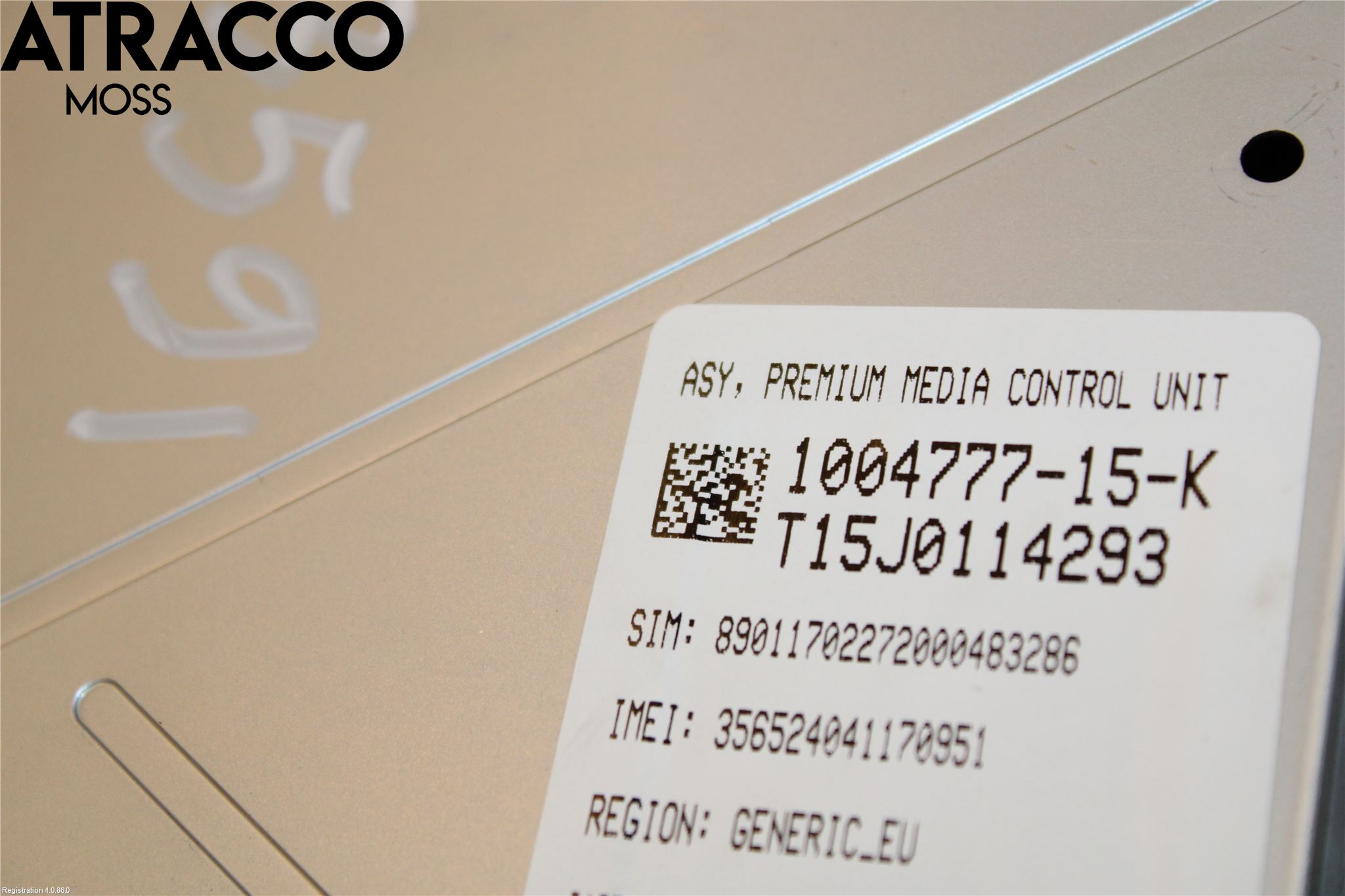 Tesla MODEL S 13- Instrumentkonsoll Midt