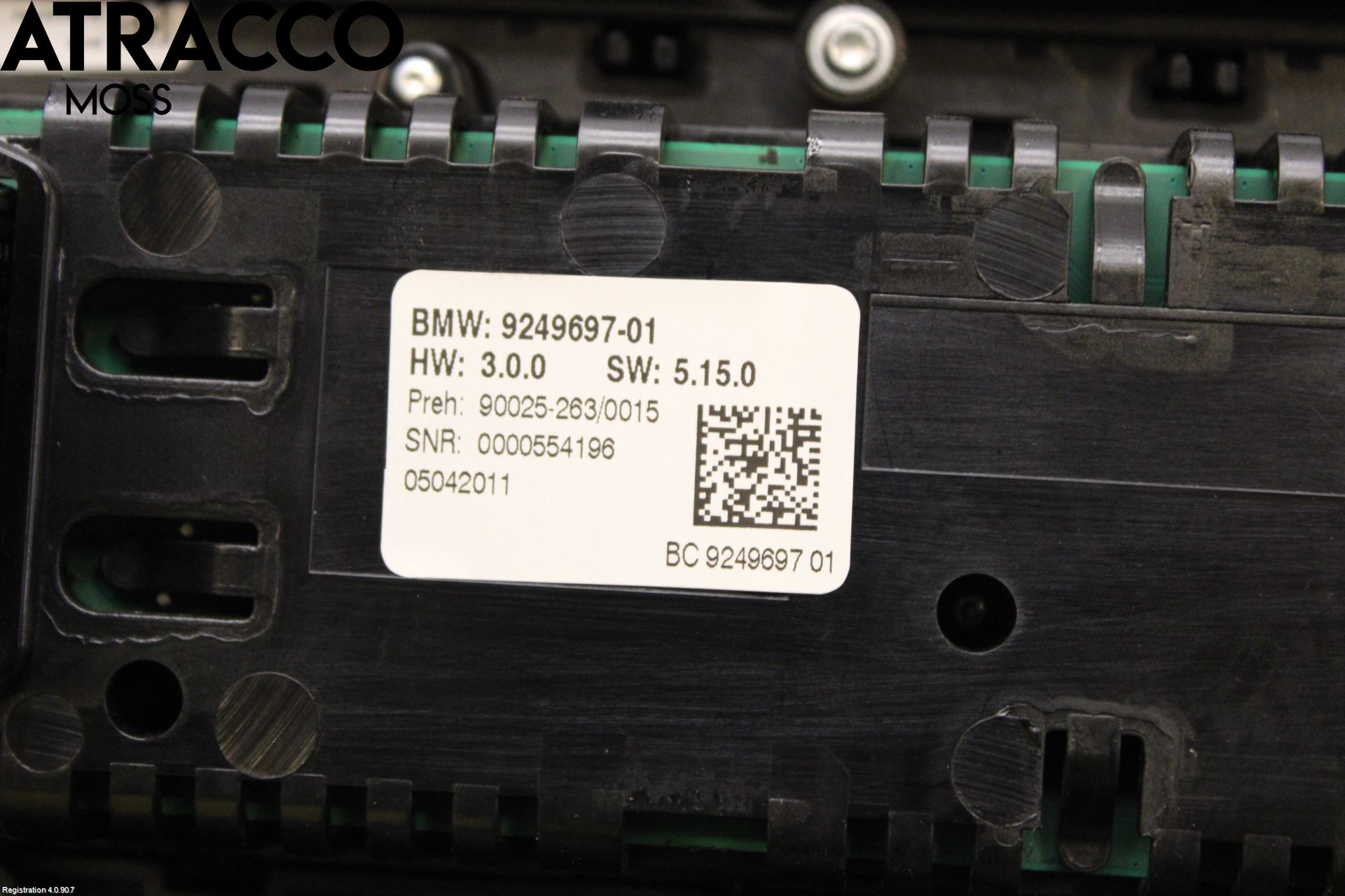BMW 5 F10/F11/F18 09-17 Varme Ac Betjening-Display