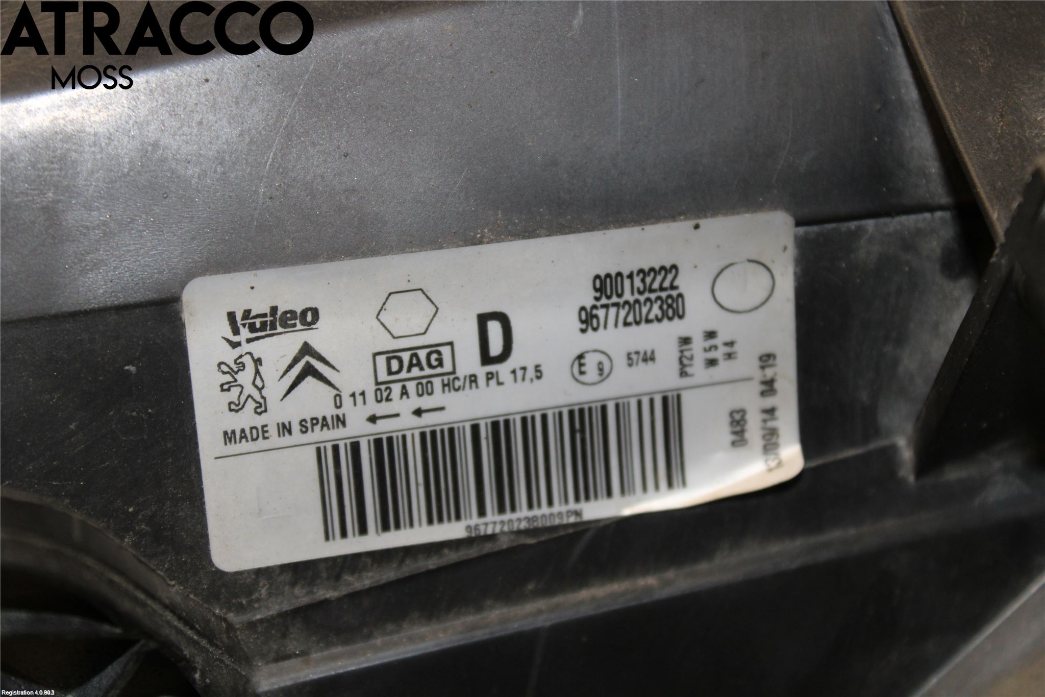 Peugeot PARTNER 08-15 Frontlykt Høyre