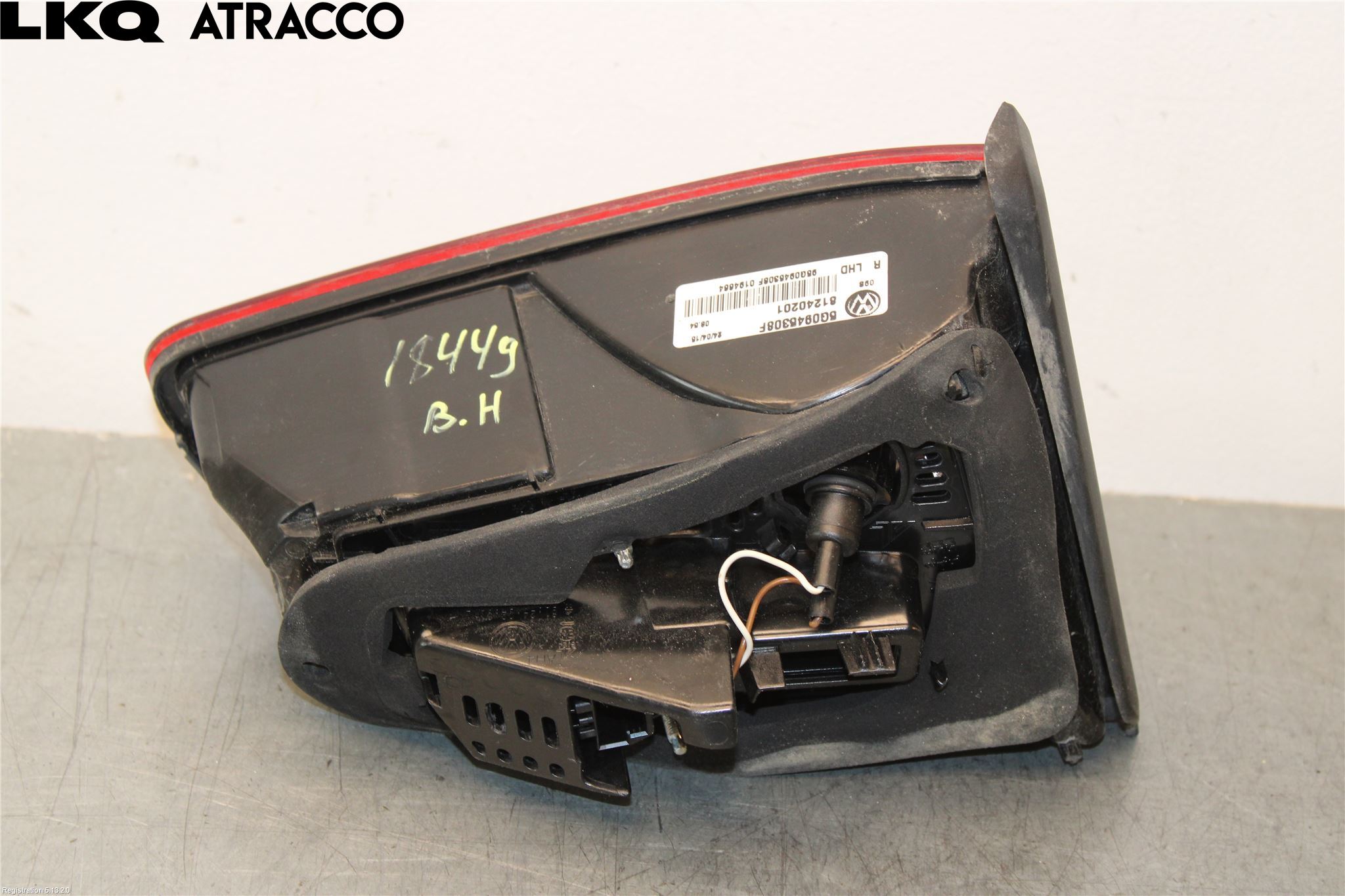 Volkswagen VW GOLF / E-GOLF VII 13-20 Baklykt Høyre  På Luke(Indre)