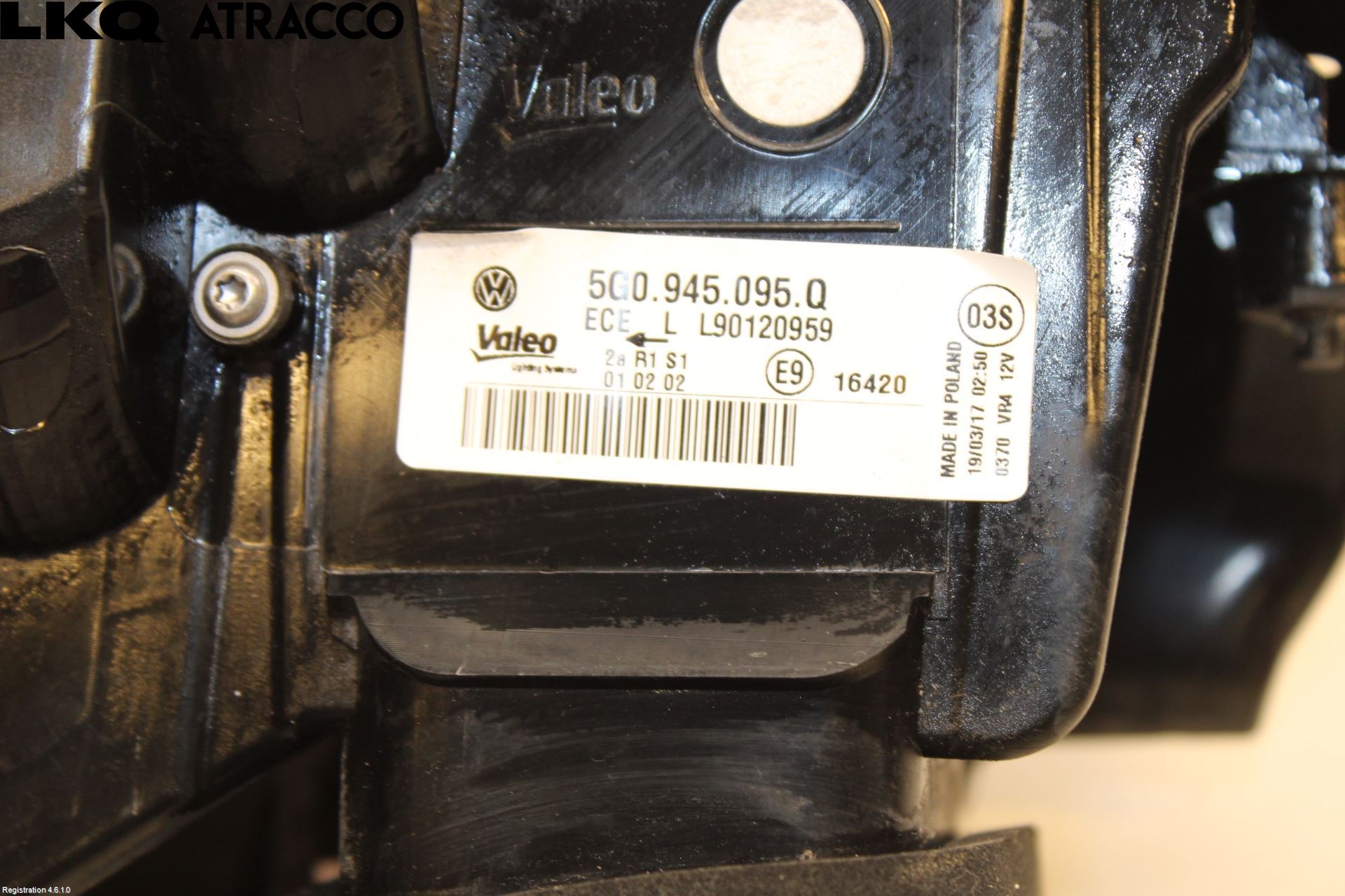 Volkswagen VW GOLF / E-GOLF VII 13-20 Baklykt Venstre