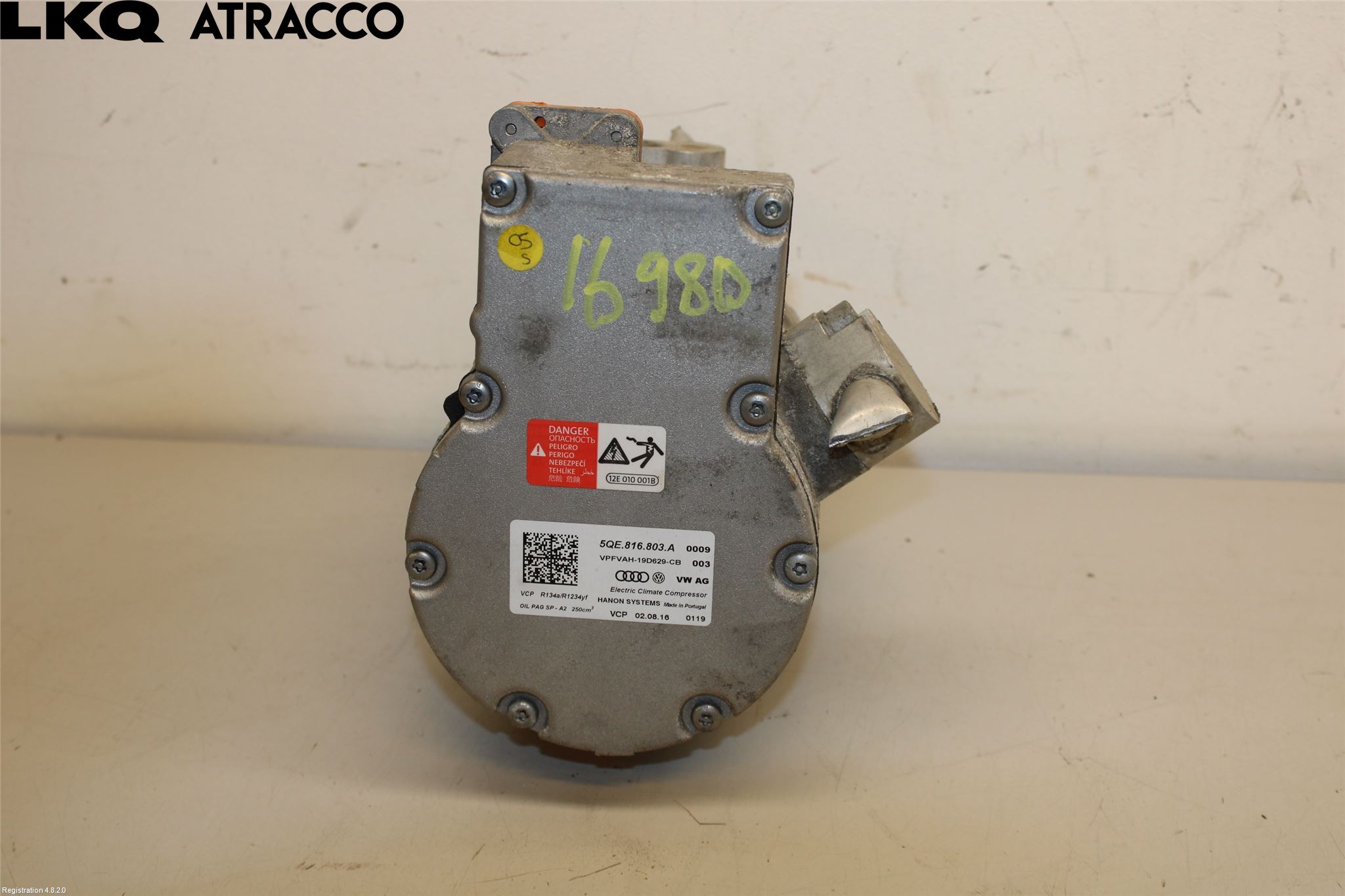 Volkswagen VW GOLF / E-GOLF VII 13-20 Varme Ac Kompressor