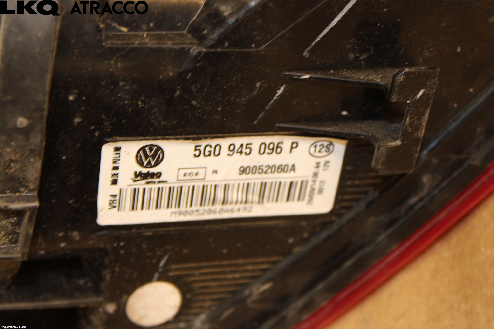 Volkswagen VW GOLF / E-GOLF VII 13-20 Baklykt Høyre
