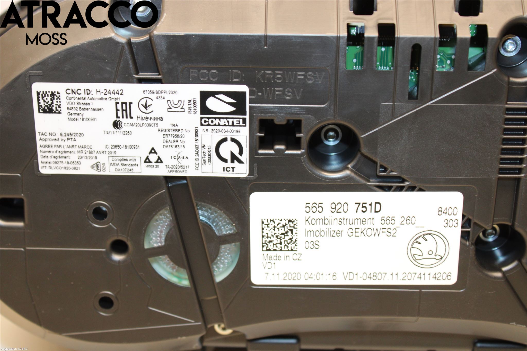 Skoda KODIAQ 17-24 Instr Kombinert