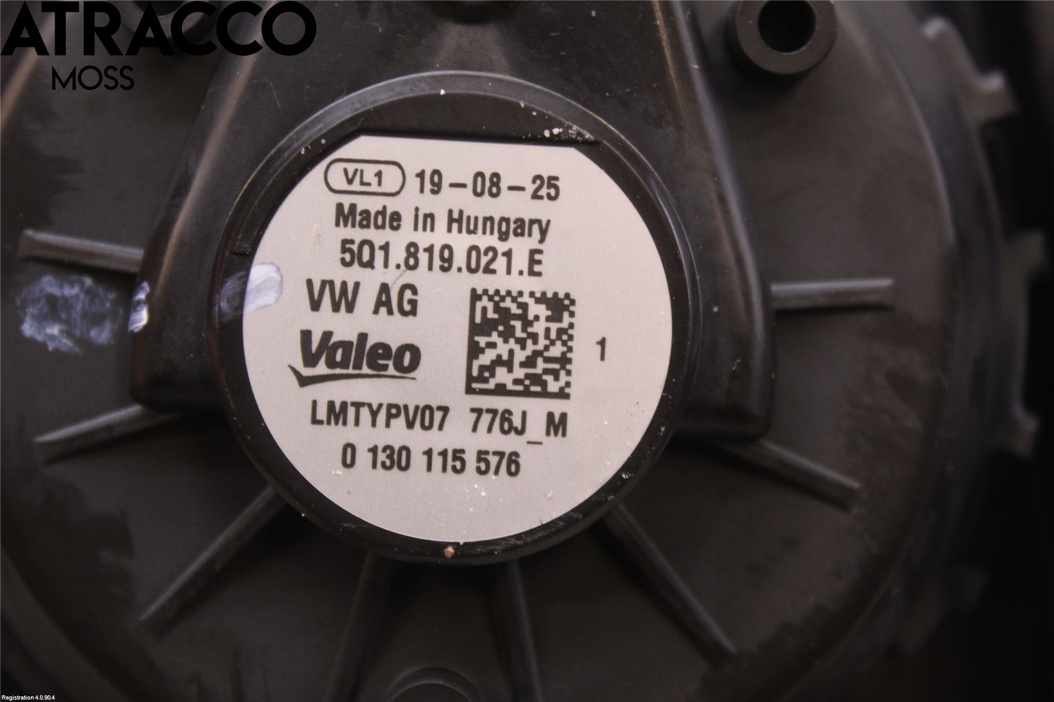 Volkswagen VW GOLF / E-GOLF VII 13-20 Varme Ac Varmeapparatvifte