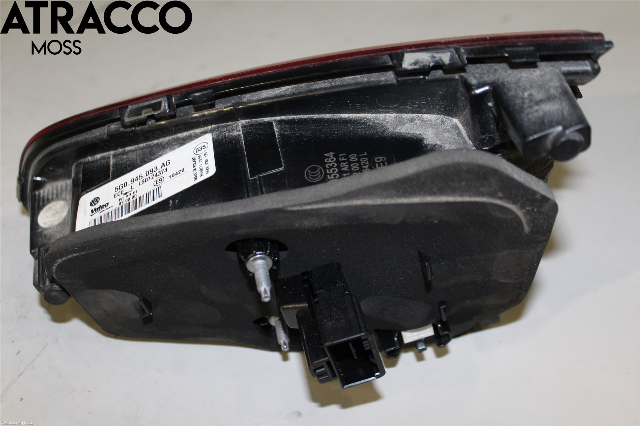 Volkswagen VW GOLF / E-GOLF VII 13-20 Baklykt Venstre  På Luke(Indre