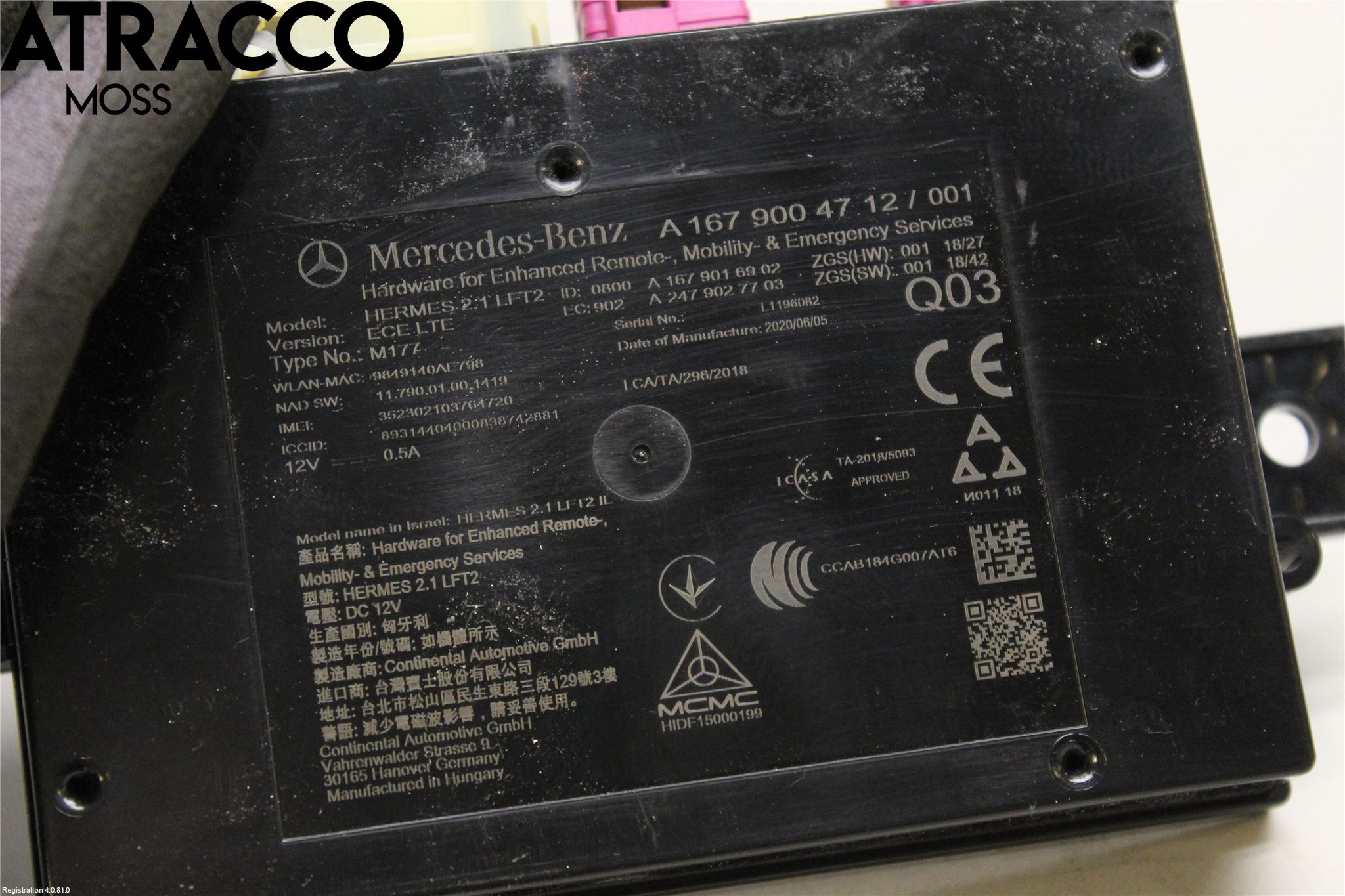 Mercedes-Benz MB EQC (N293) 20- Styreenhet Øvrig