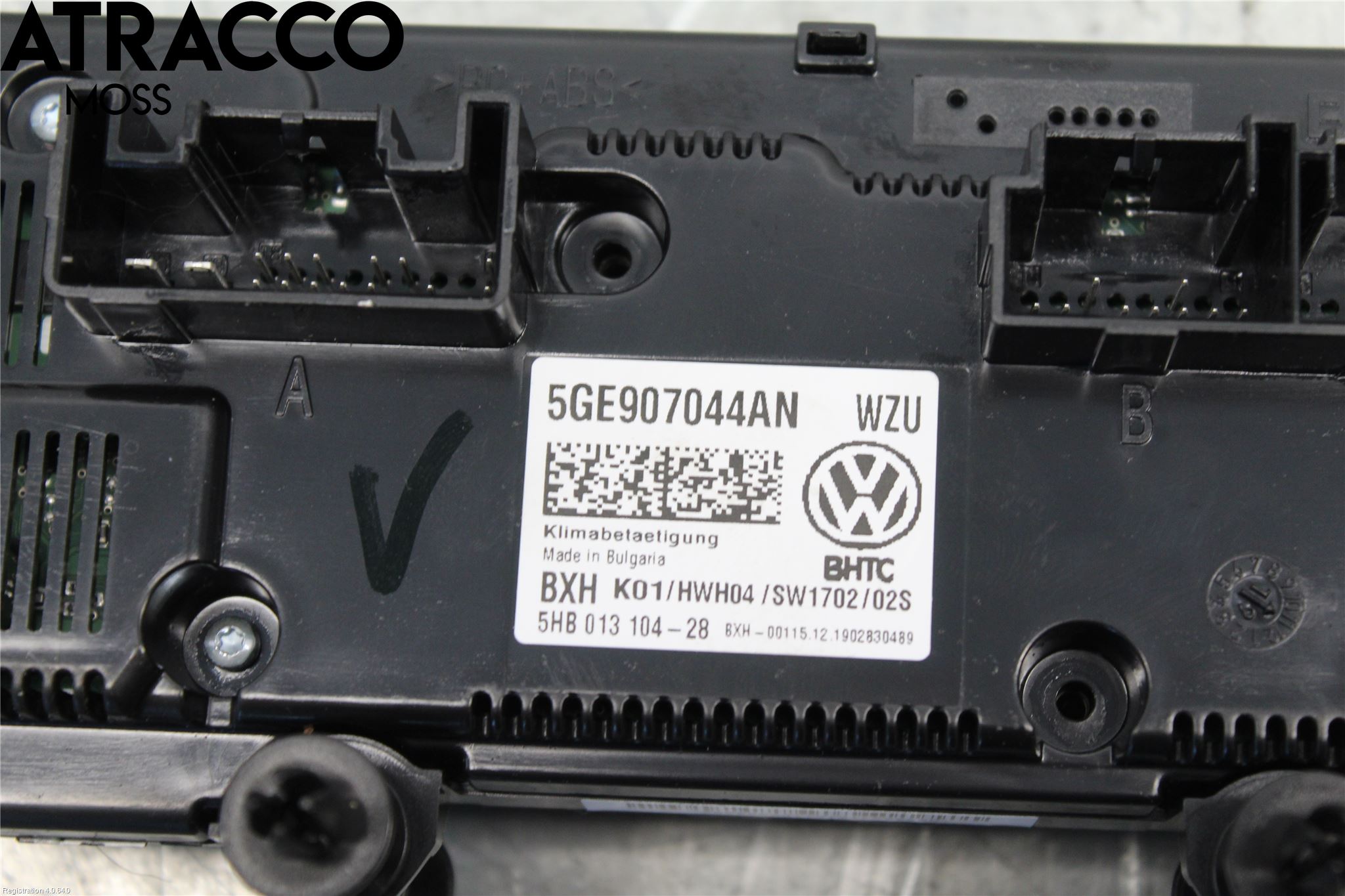 Volkswagen VW GOLF / E-GOLF VII 13-20 Varme Ac Betjening-Display